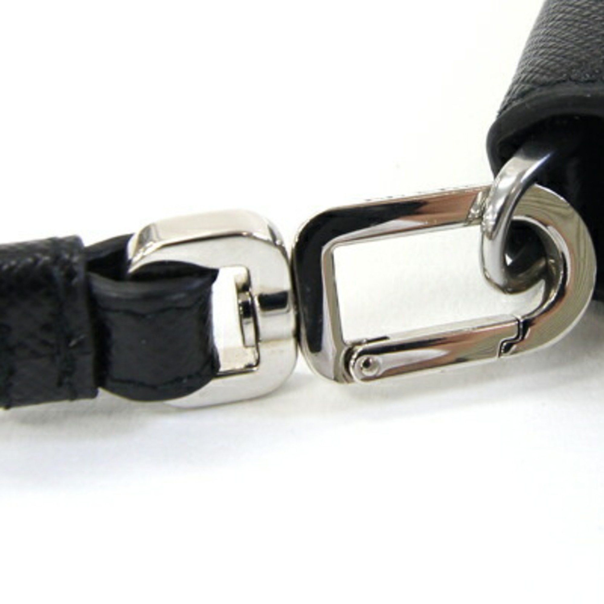 Prada Prada Smartphone Case 2ZH074 Black Leather Long Wallet Bag