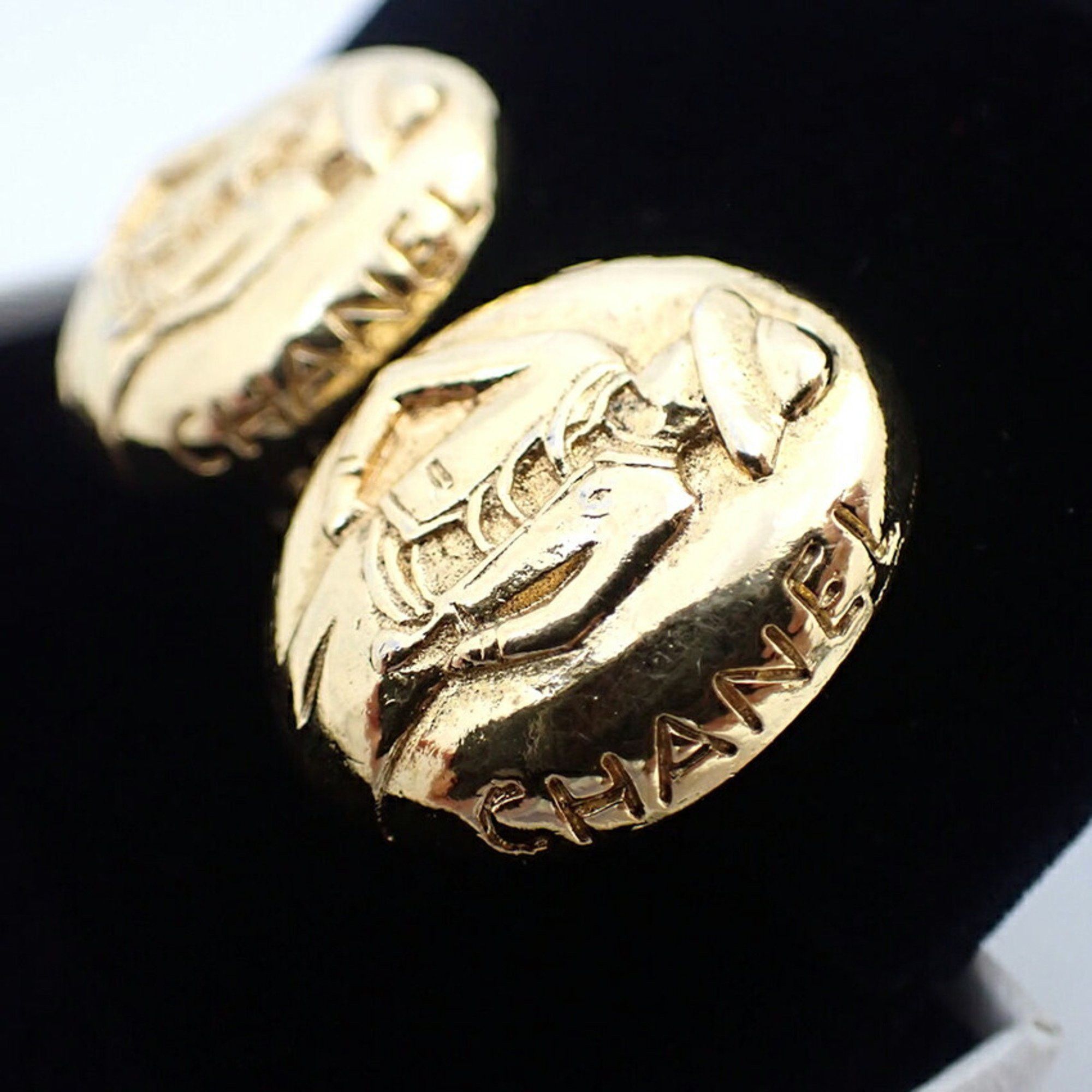 Chanel CHANEL Mademoiselle Gold-Plated Earrings j92-13 Size ONE SIZE - 7 Thumbnail