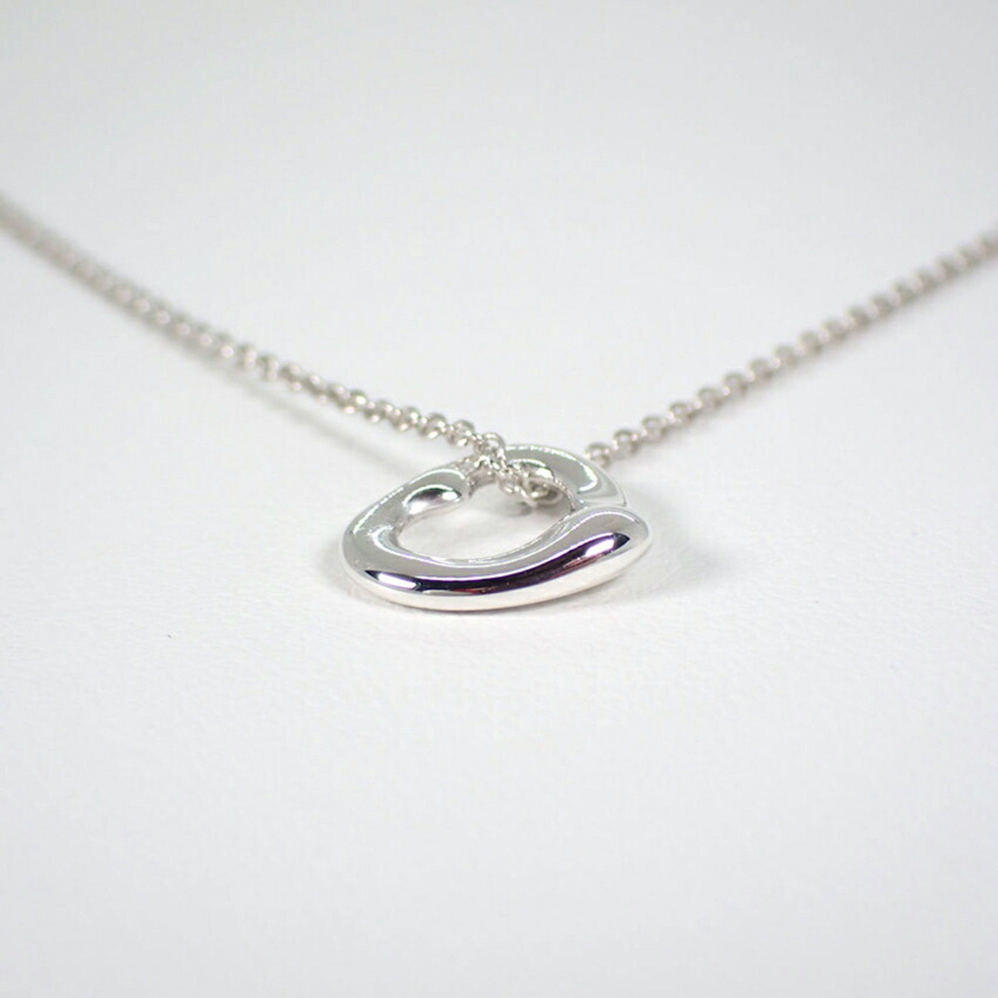 Tiffany & Co. TIFFANY Ag925 Heart Pendant Necklace j79-3 Size ONE SIZE - 5 Thumbnail