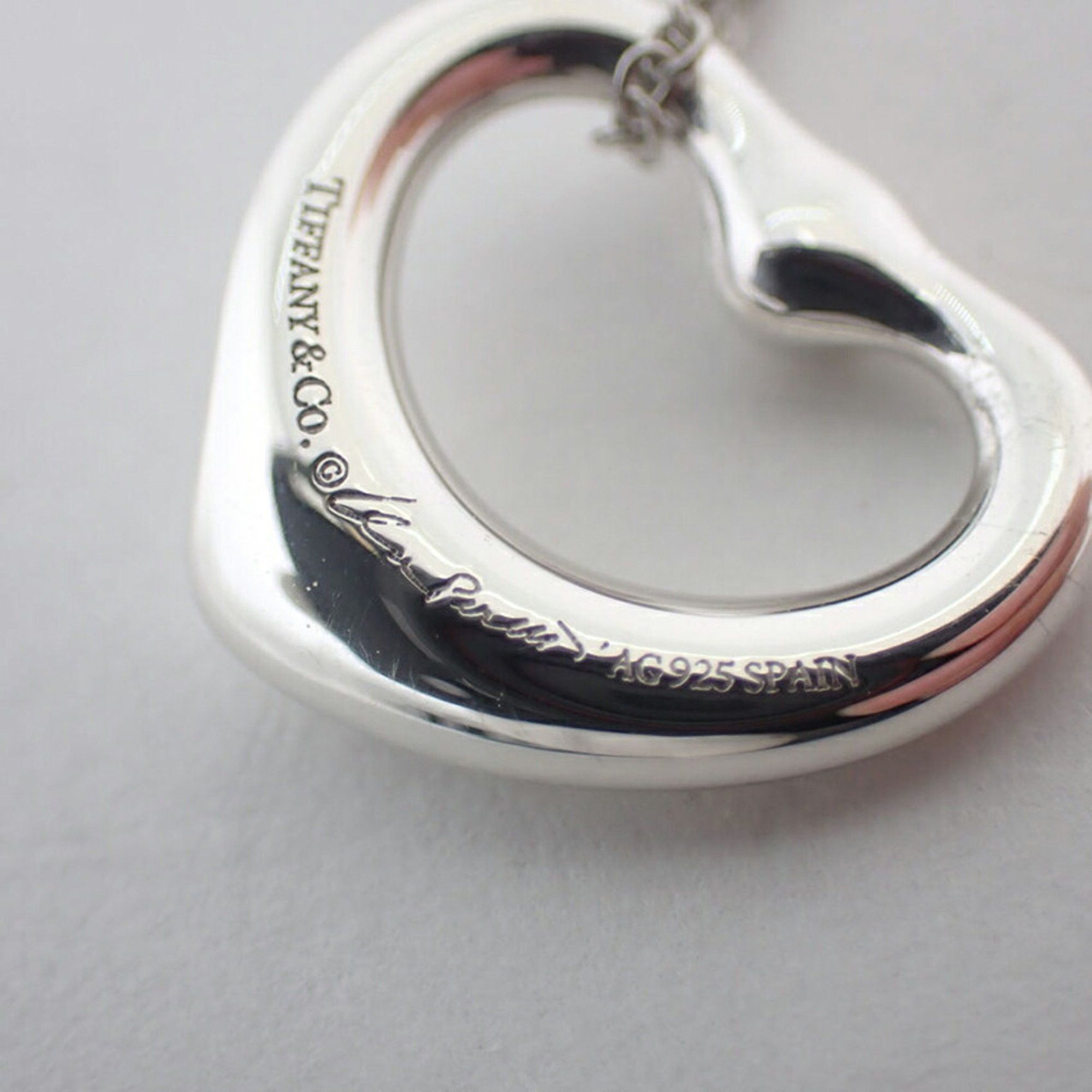 Tiffany & Co. TIFFANY 925 Pink Sapphire Heart Pendant Necklace j88-10 Size ONE SIZE - 9 Thumbnail