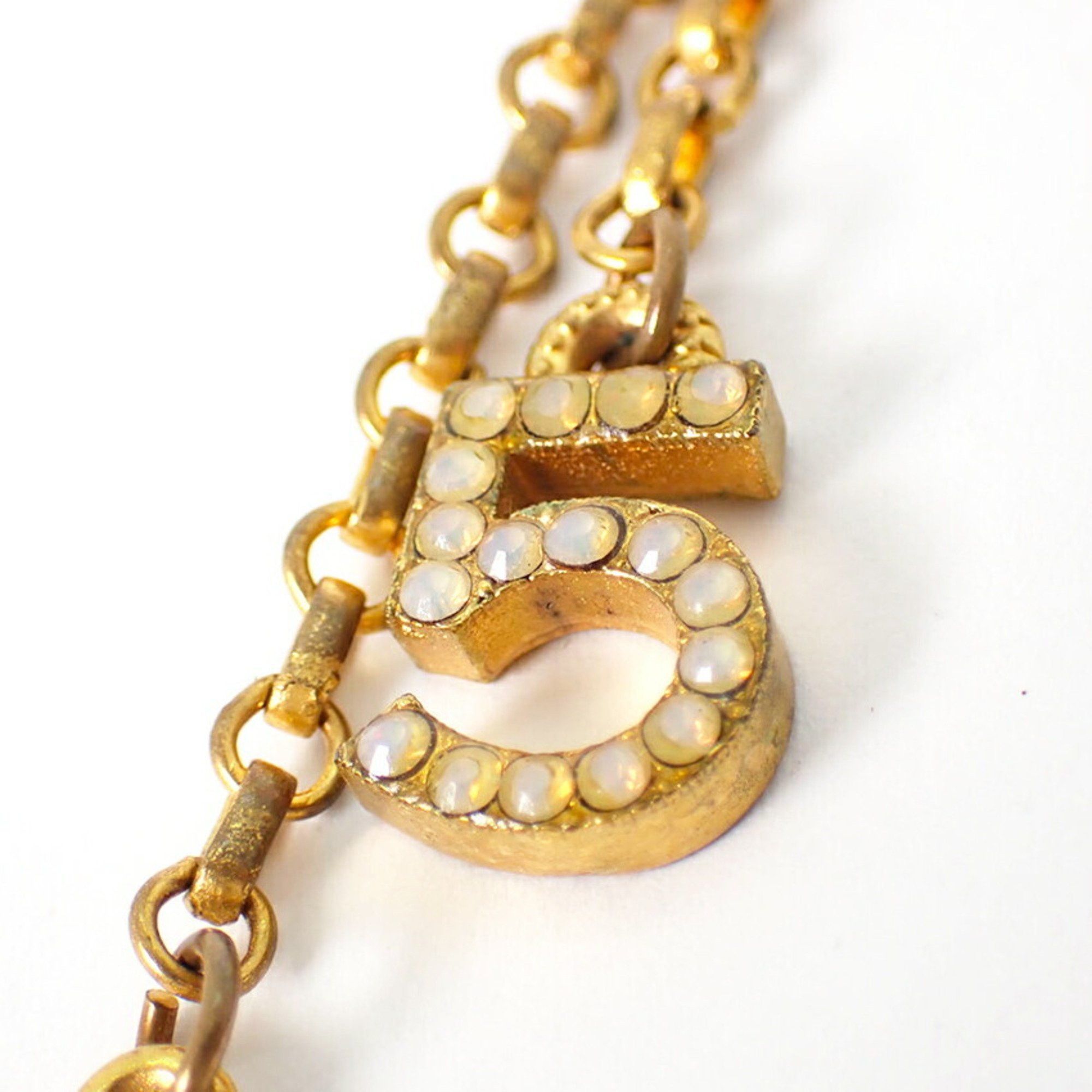 Chanel CHANEL Gold Coco Mark 5 Rhinestone Earrings (One Side) j83-5 Size ONE SIZE - 7 Thumbnail