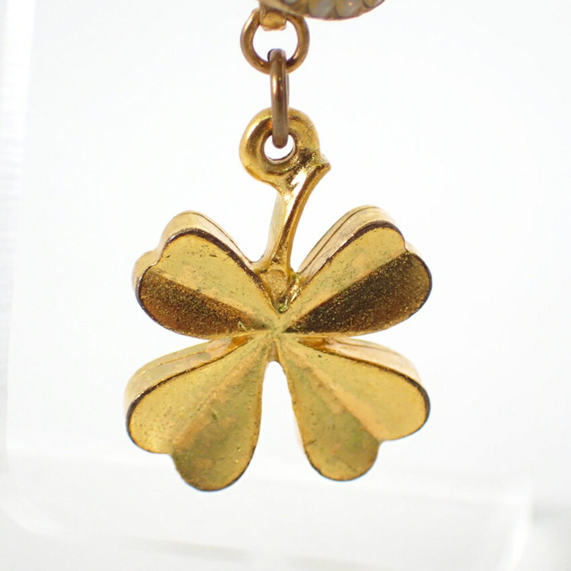 Chanel CHANEL Gold Coco Mark 5 Rhinestone Earrings (One Side) j83-5 Size ONE SIZE - 5 Thumbnail