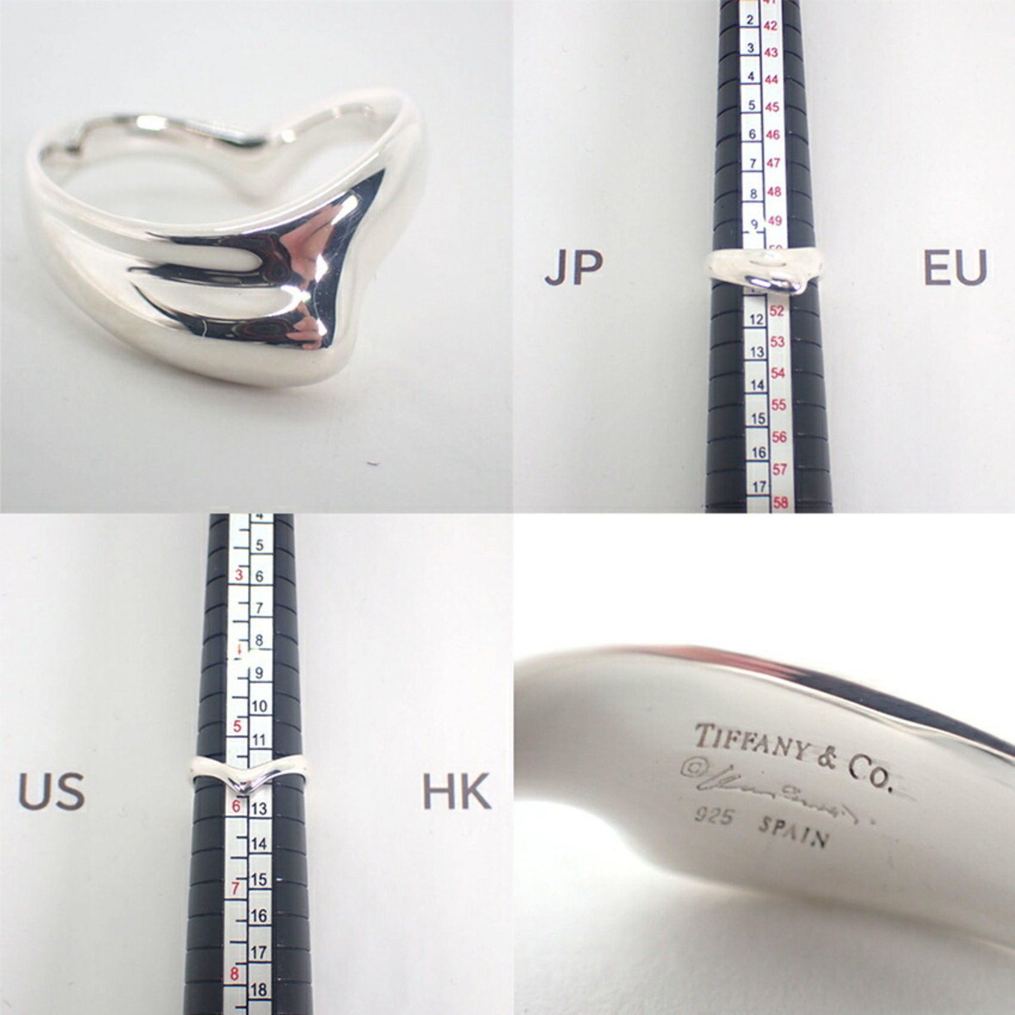 Tiffany & Co. TIFFANY 925 Curved Wave Ring, Size 9.5, j85-3 Size ONE SIZE - 9 Thumbnail