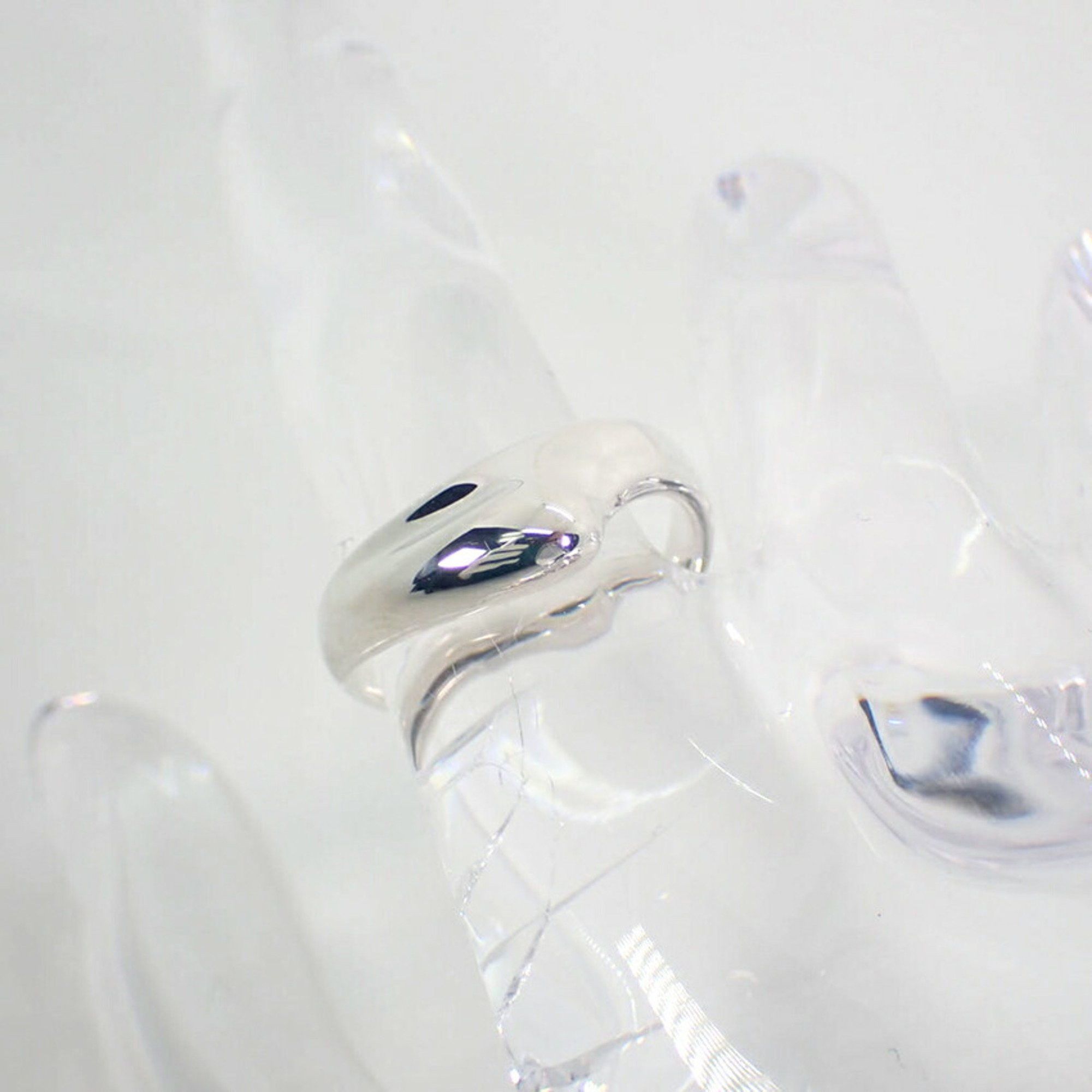 Tiffany & Co. TIFFANY 925 Curved Wave Ring, Size 9.5, j85-3 Size ONE SIZE - 7 Thumbnail