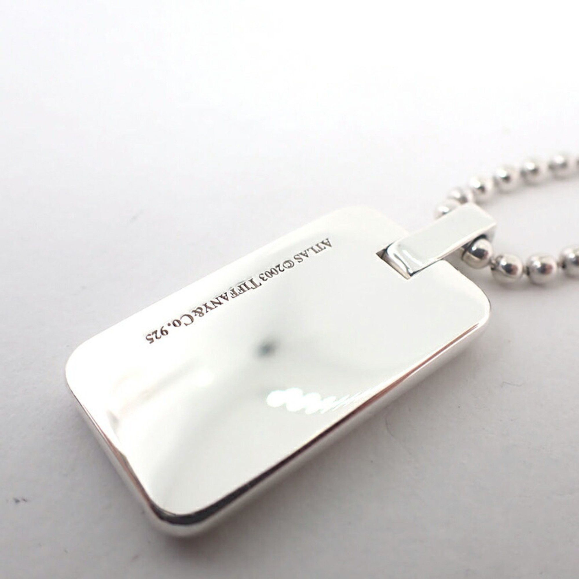 Tiffany & Co. TIFFANY 925 Atlas Bar Pendant Necklace j87-3 Size ONE SIZE - 7 Thumbnail