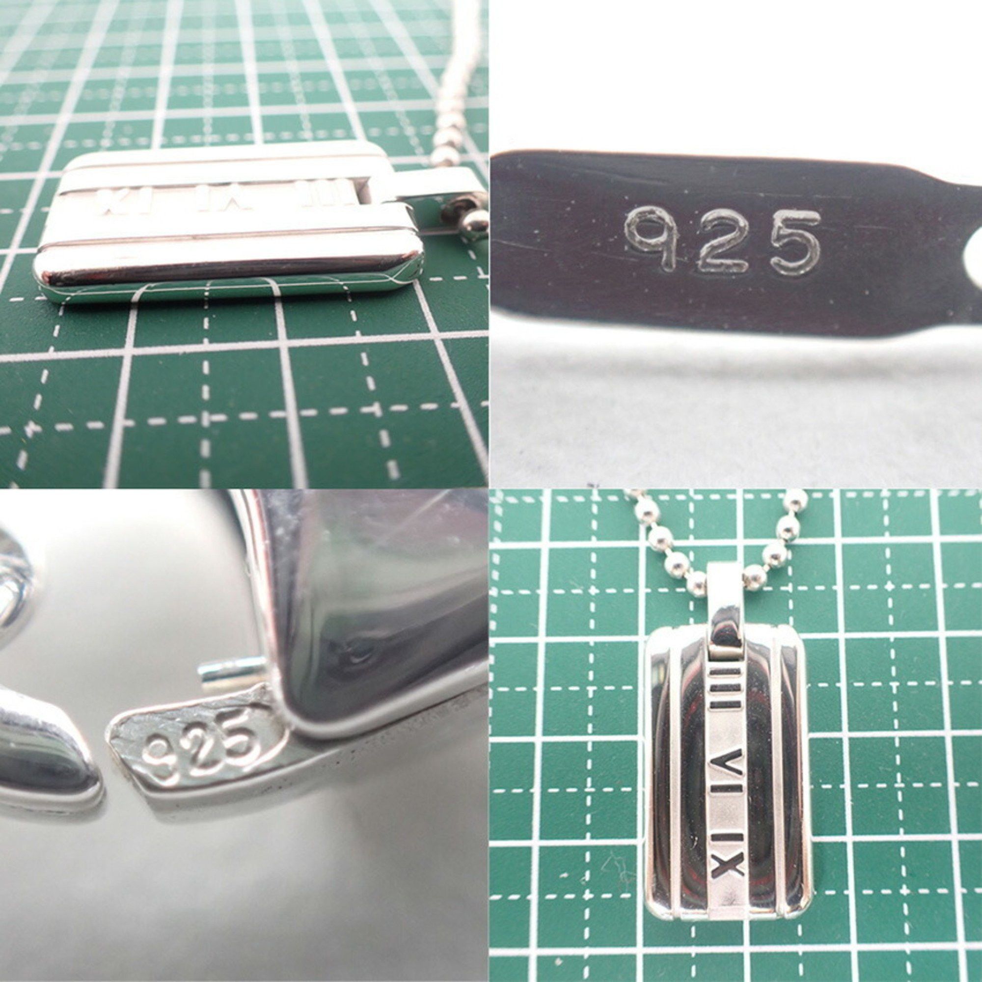 Tiffany & Co. TIFFANY 925 Atlas Bar Pendant Necklace j87-3 Size ONE SIZE - 10 Thumbnail