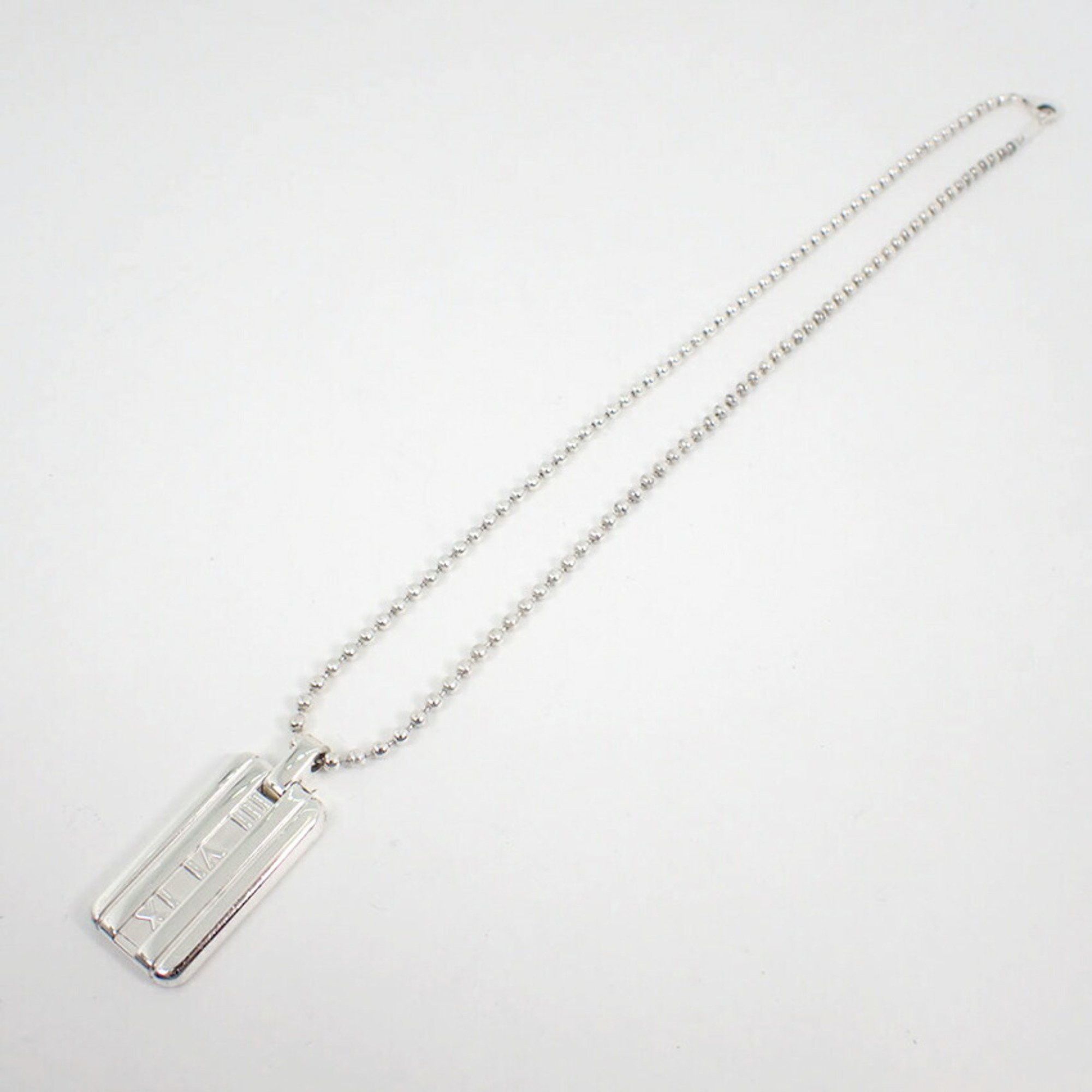 Tiffany & Co. TIFFANY 925 Atlas Bar Pendant Necklace j87-3 Size ONE SIZE - 5 Thumbnail