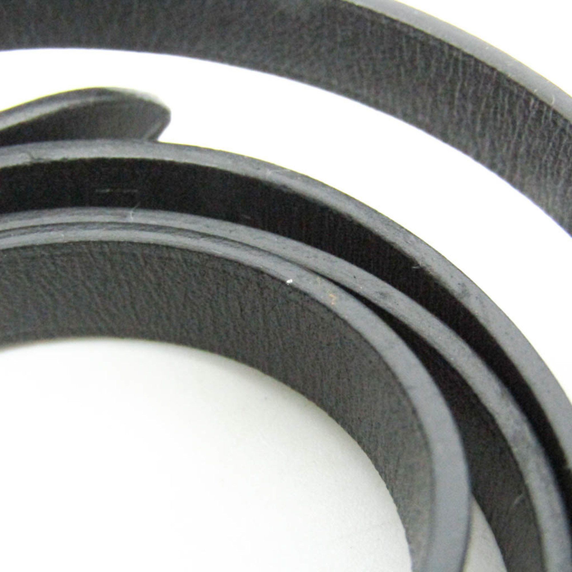 Hermes Hermes Hapi 4-row Bracelet Choker Leather,Metal Bangle Silver,Black Size ONE SIZE - 6 Thumbnail