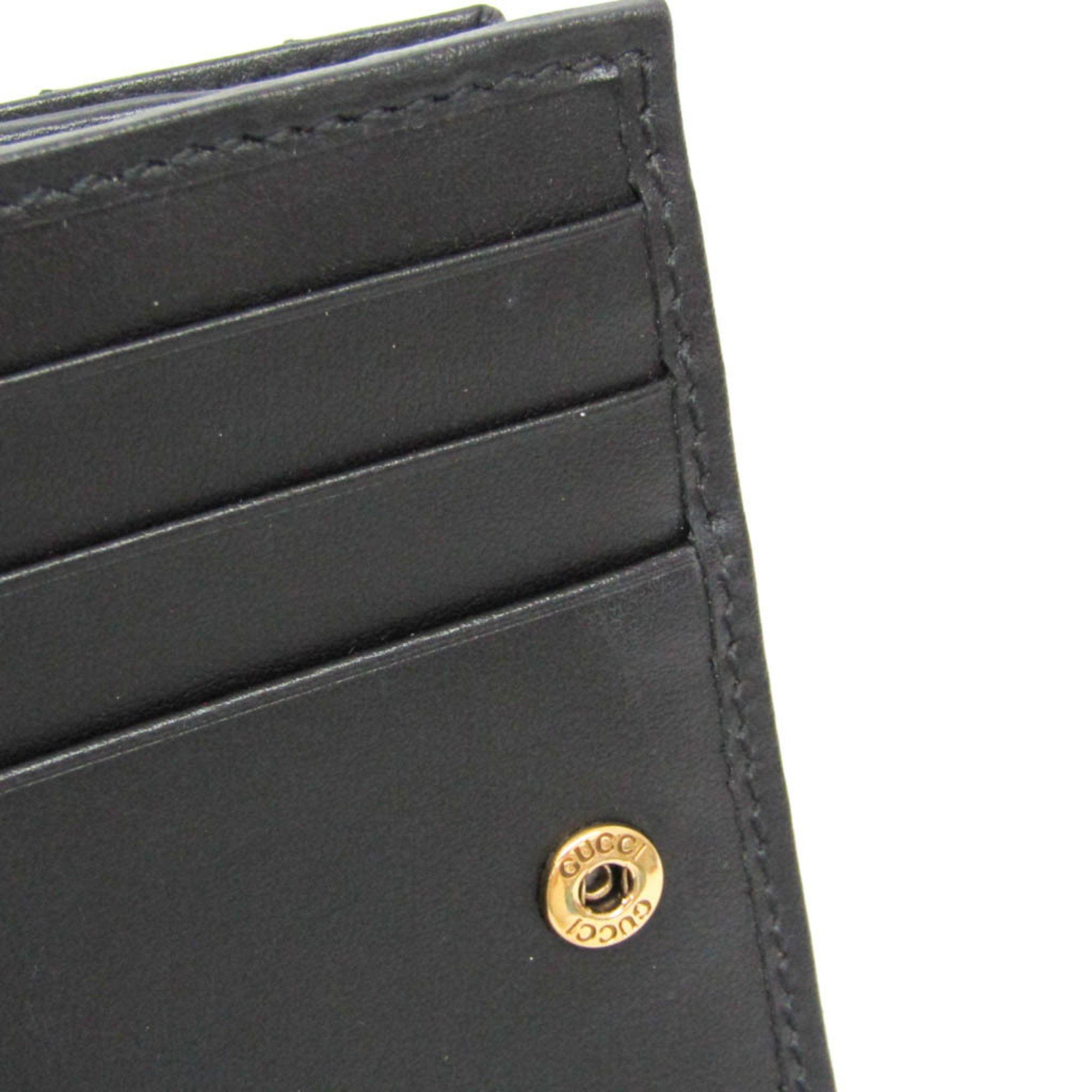 Gucci Gucci GG Marmont 773427 Women's Leather Wallet (bi-fold) Black Size ONE SIZE - 12 Thumbnail
