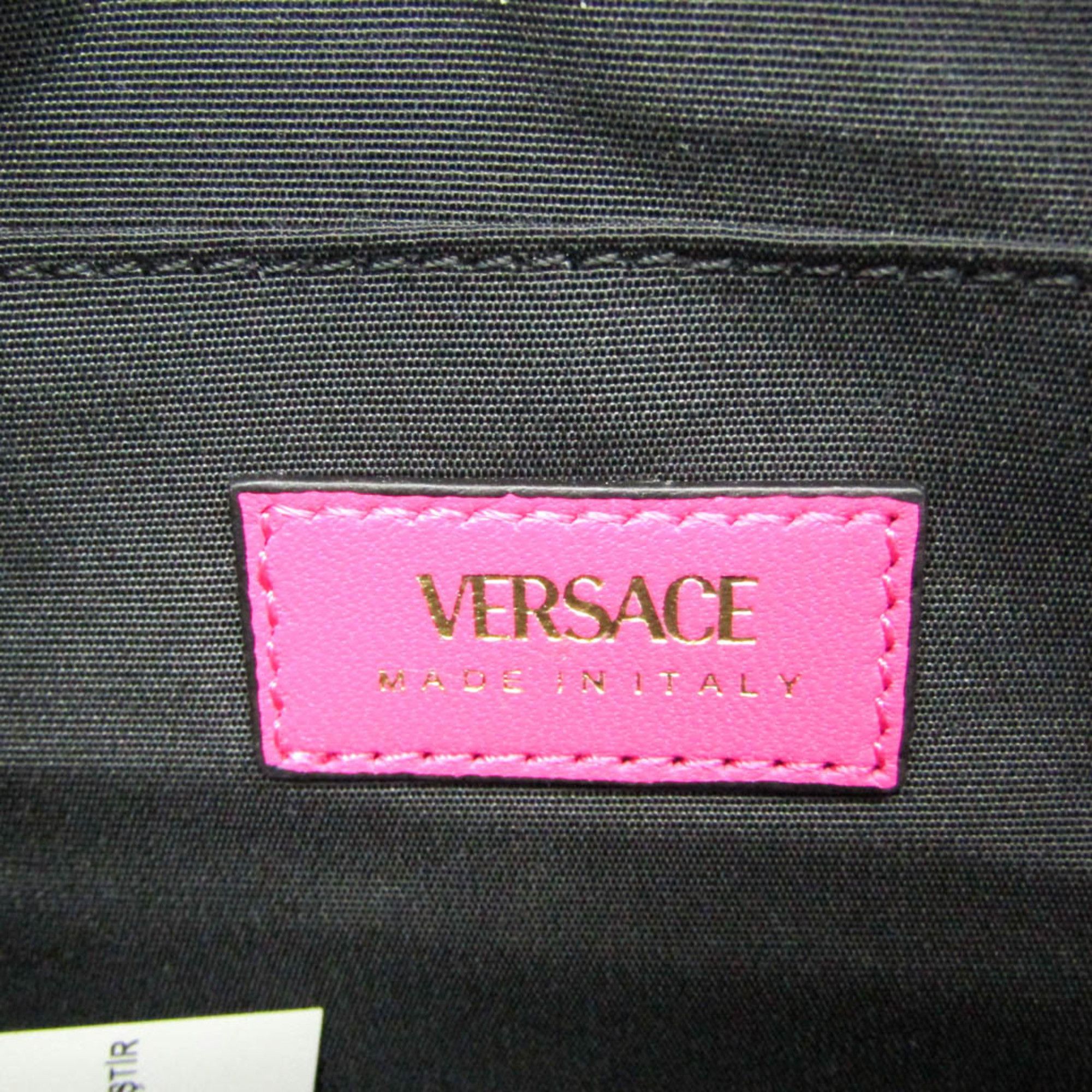 Versace Versace Medusa Quilted Chain Shoulder Pouch Women's Leather Pouch,Shoulder Bag Pink Size ONE SIZE - 8 Thumbnail