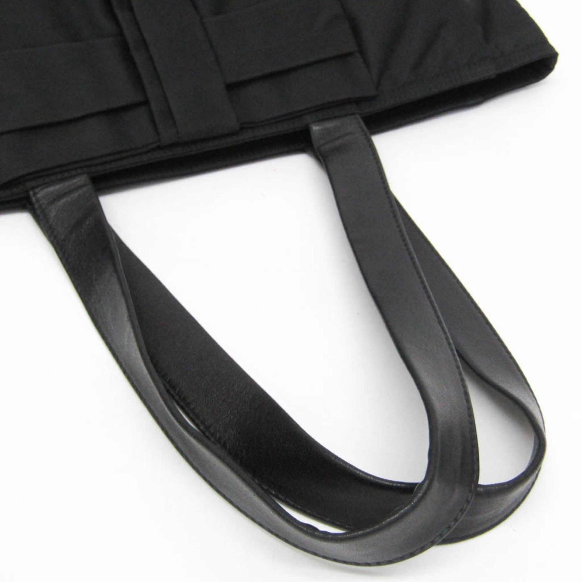 Prada Prada TESSUTO Ribbon Women's Nylon,Leather Tote Bag Black Size ONE SIZE - 7 Thumbnail