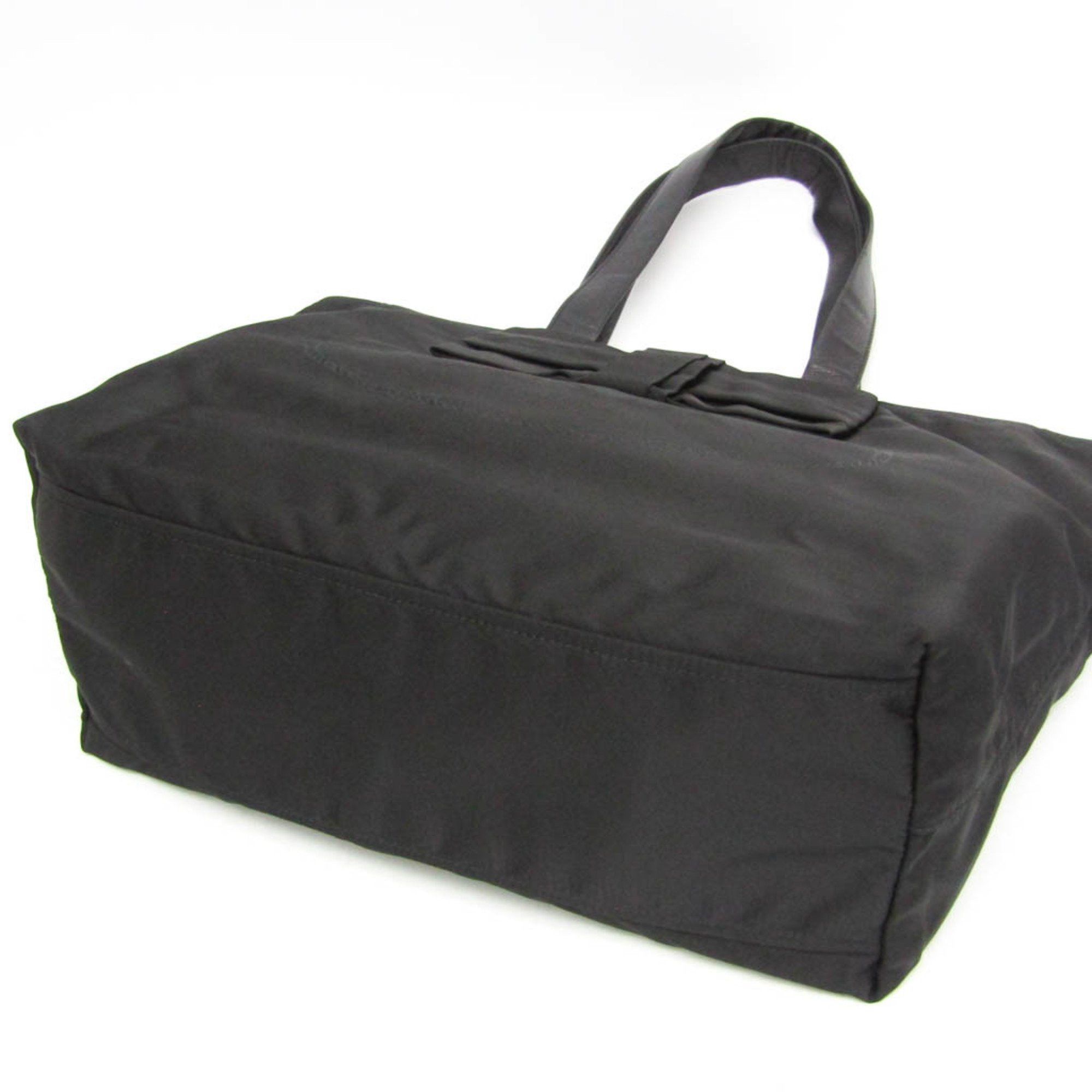 Prada Prada TESSUTO Ribbon Women's Nylon,Leather Tote Bag Black Size ONE SIZE - 4 Thumbnail