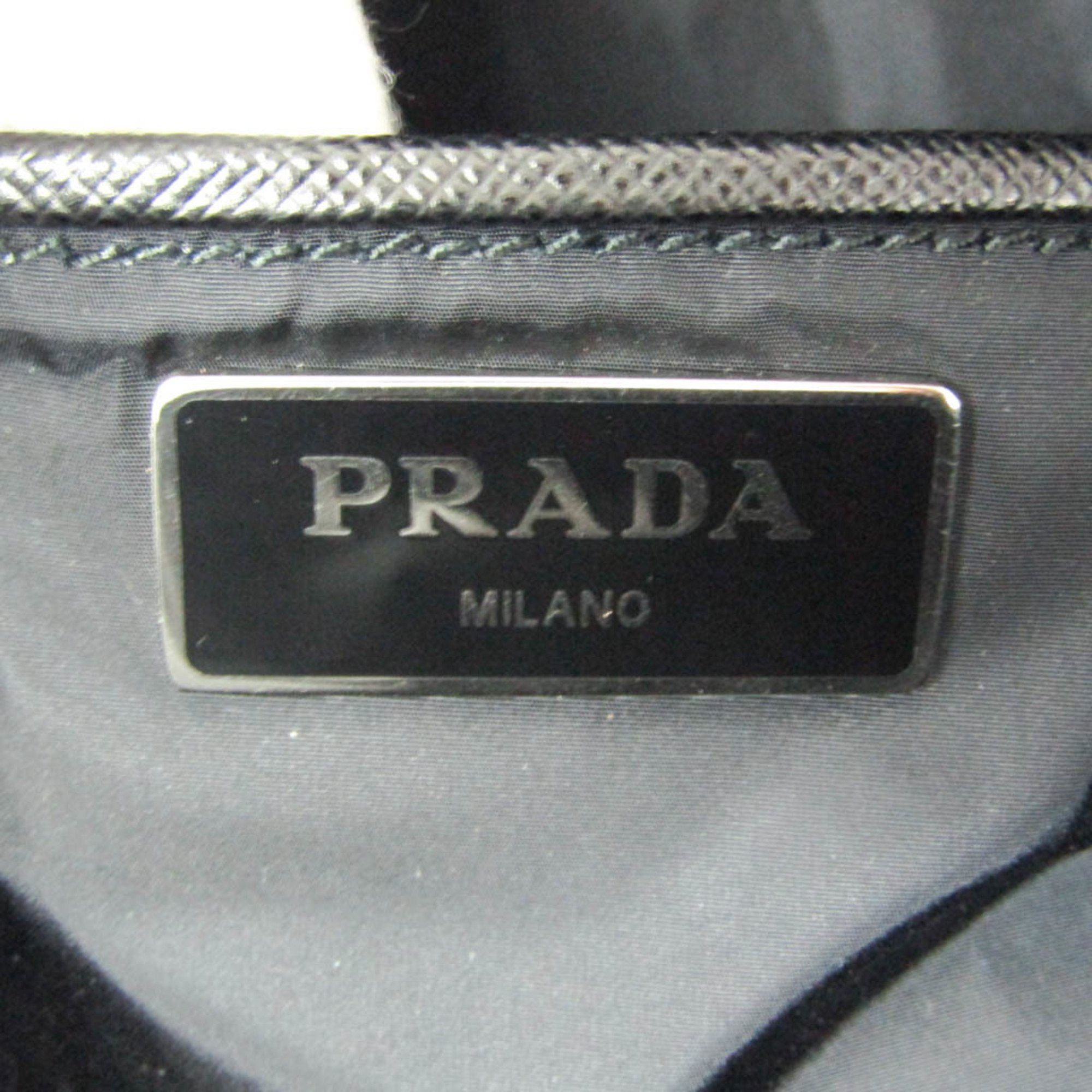 Prada Prada TESSUTO STAMPAT 1BG189 Women's Nylon,Leather Shoulder Bag,Tote Bag Black,Pink,Yellow Size ONE SIZE - 10 Thumbnail