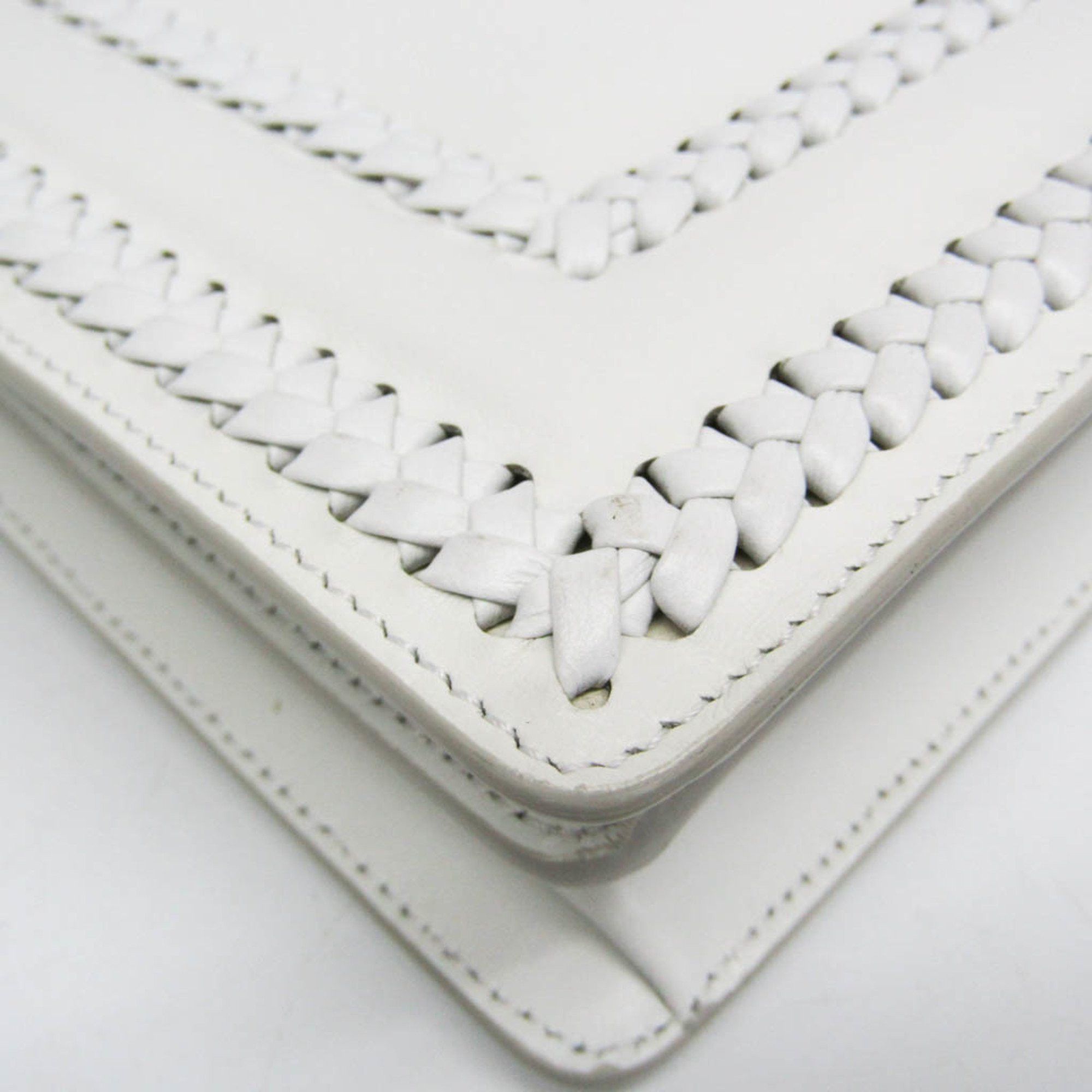 Salvatore Ferragamo Salvatore Ferragamo Gancini DY-21 H038 Women's Leather Shoulder Bag White Size ONE SIZE - 5 Thumbnail