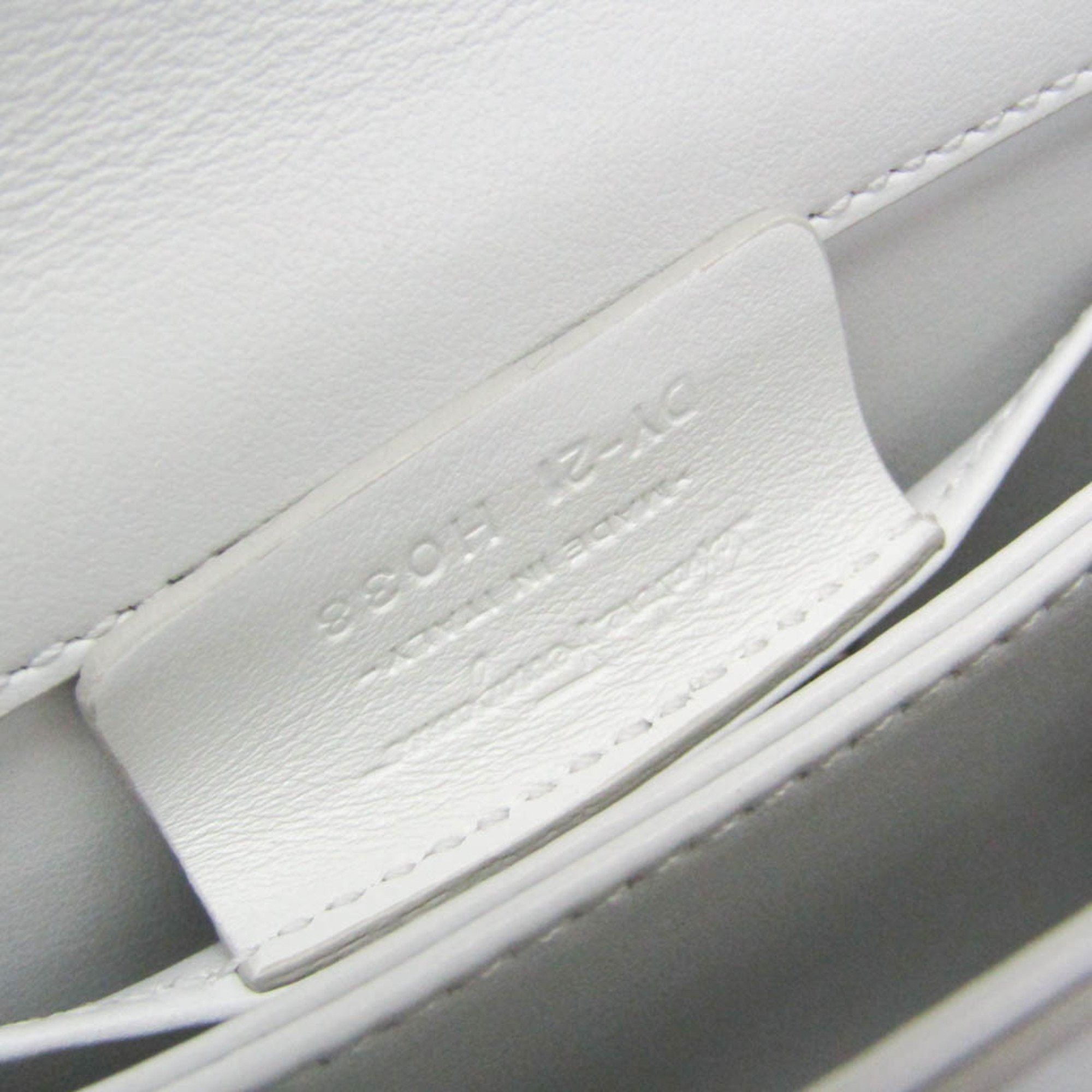 Salvatore Ferragamo Salvatore Ferragamo Gancini DY-21 H038 Women's Leather Shoulder Bag White Size ONE SIZE - 19 Thumbnail