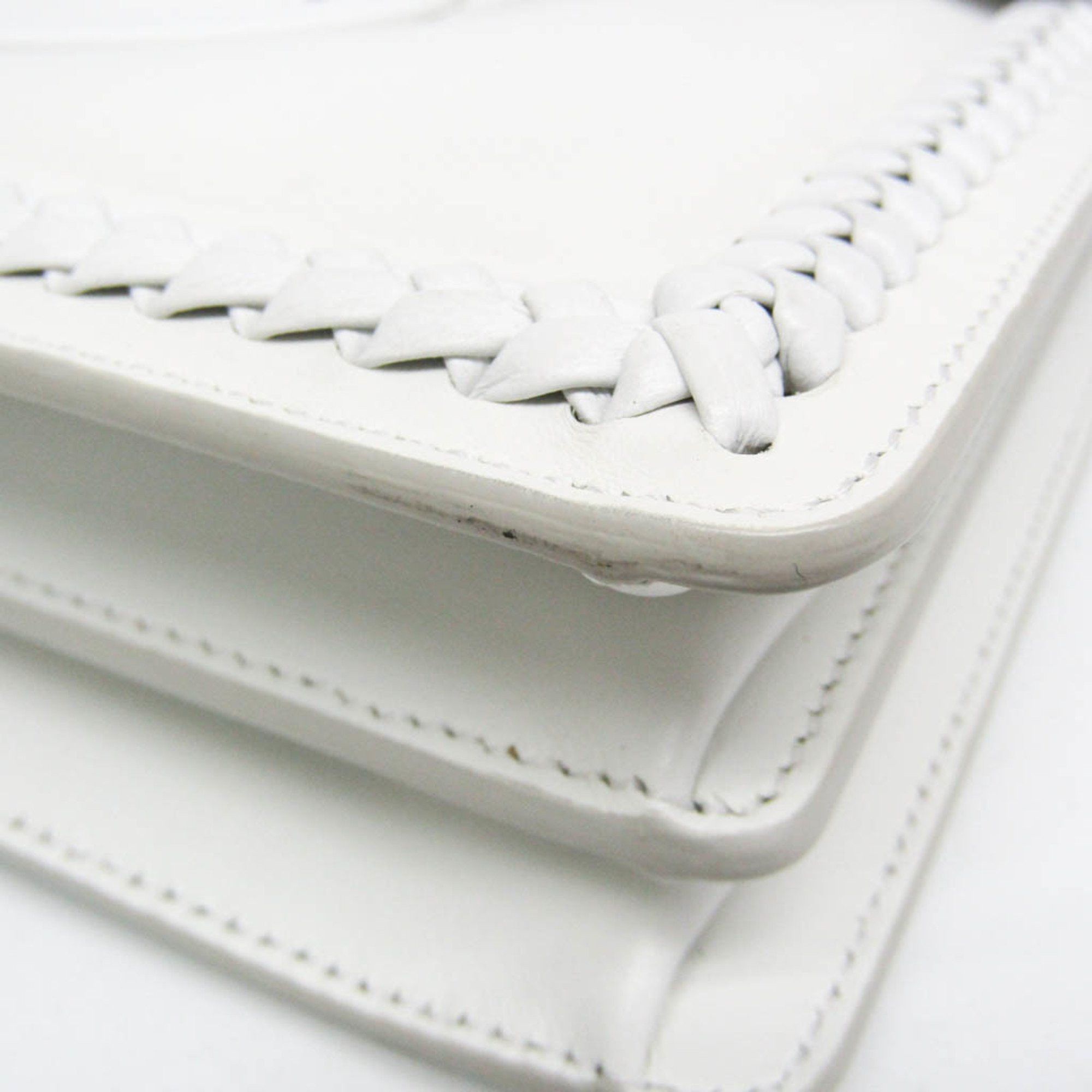 Salvatore Ferragamo Salvatore Ferragamo Gancini DY-21 H038 Women's Leather Shoulder Bag White Size ONE SIZE - 6 Thumbnail