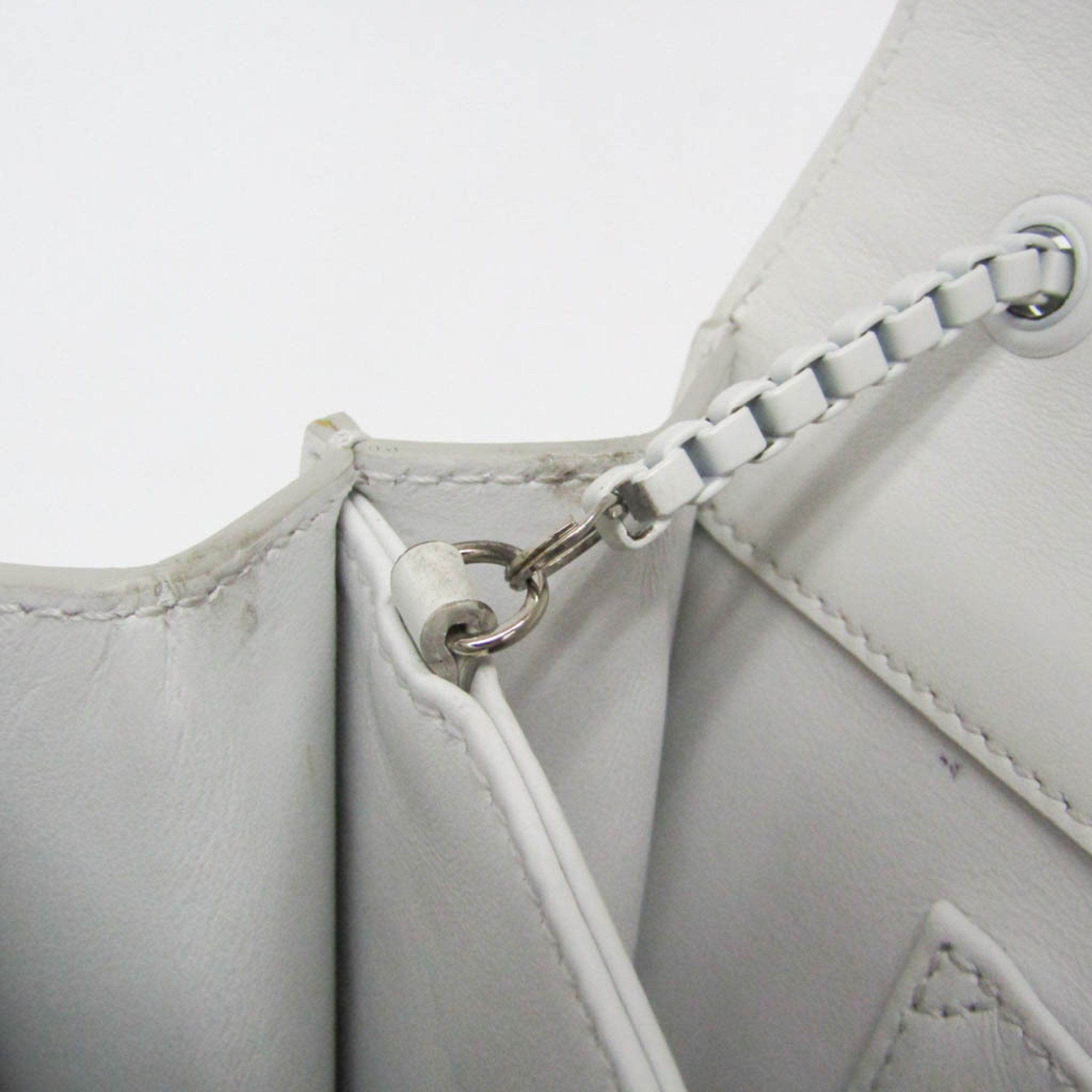 Salvatore Ferragamo Salvatore Ferragamo Gancini DY-21 H038 Women's Leather Shoulder Bag White Size ONE SIZE - 17 Thumbnail