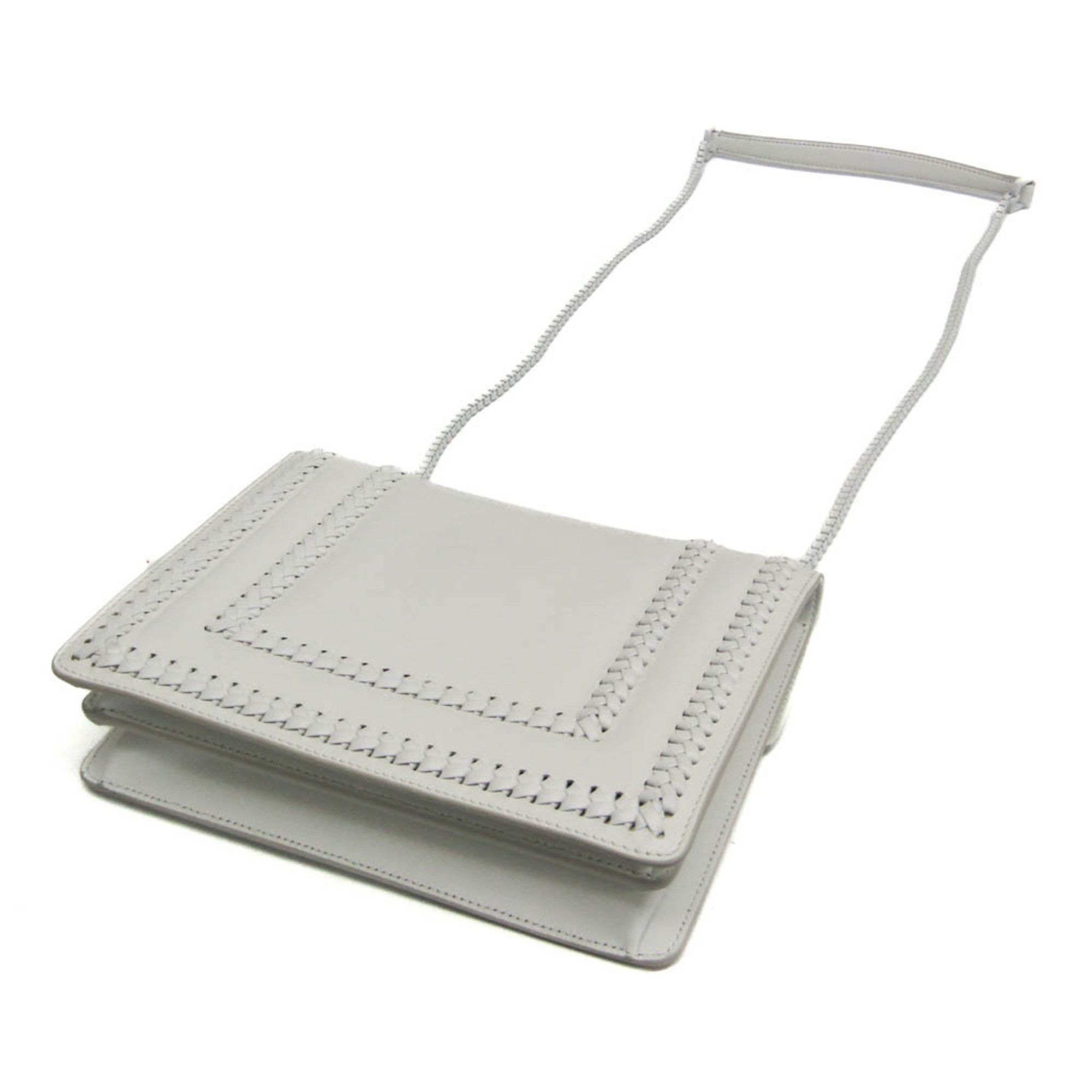 Salvatore Ferragamo Salvatore Ferragamo Gancini DY-21 H038 Women's Leather Shoulder Bag White Size ONE SIZE - 3 Thumbnail