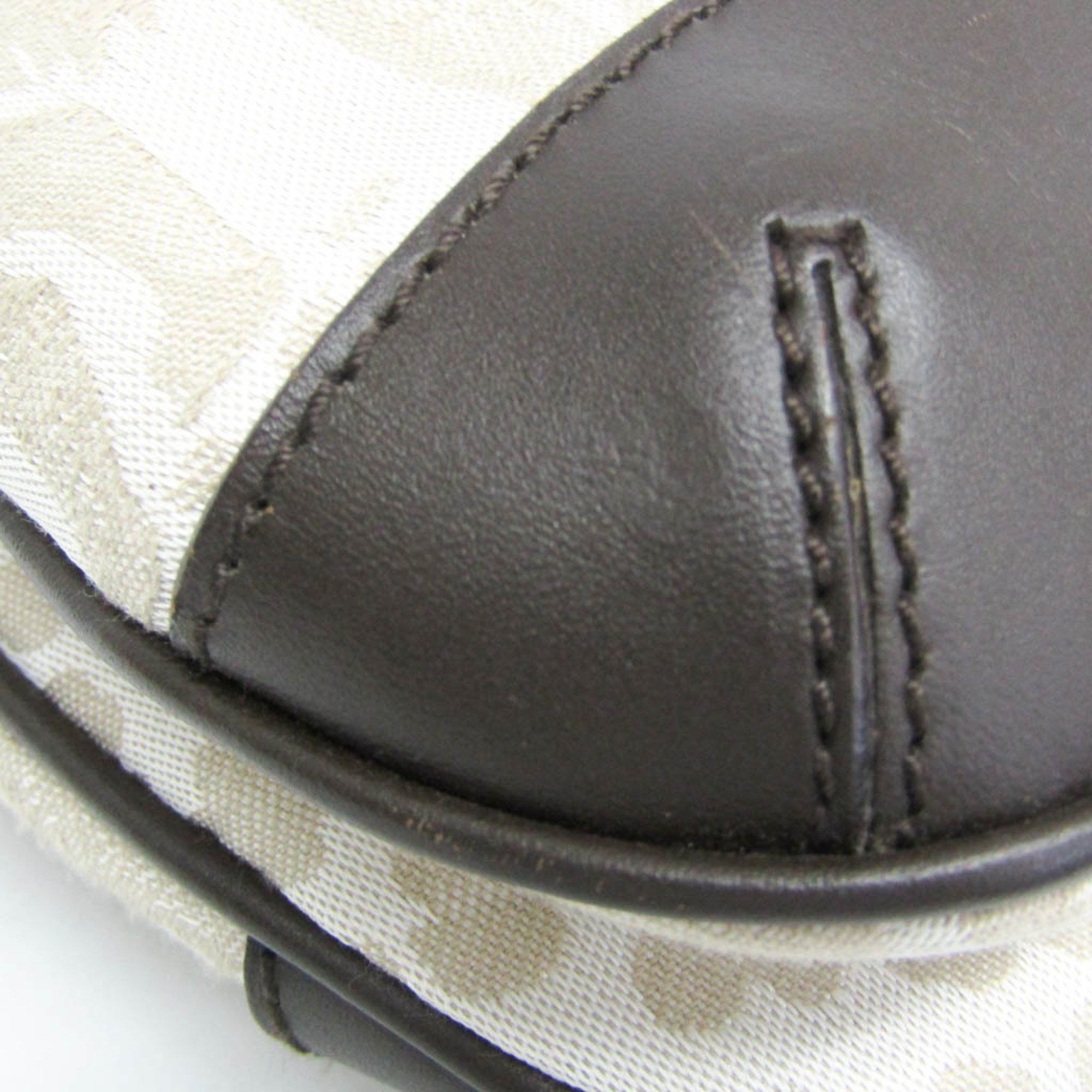 Other Hunting World Safari Embroidery Women's Leather,Canvas Shoulder Bag Brown,Light Beige Size ONE SIZE - 5 Thumbnail