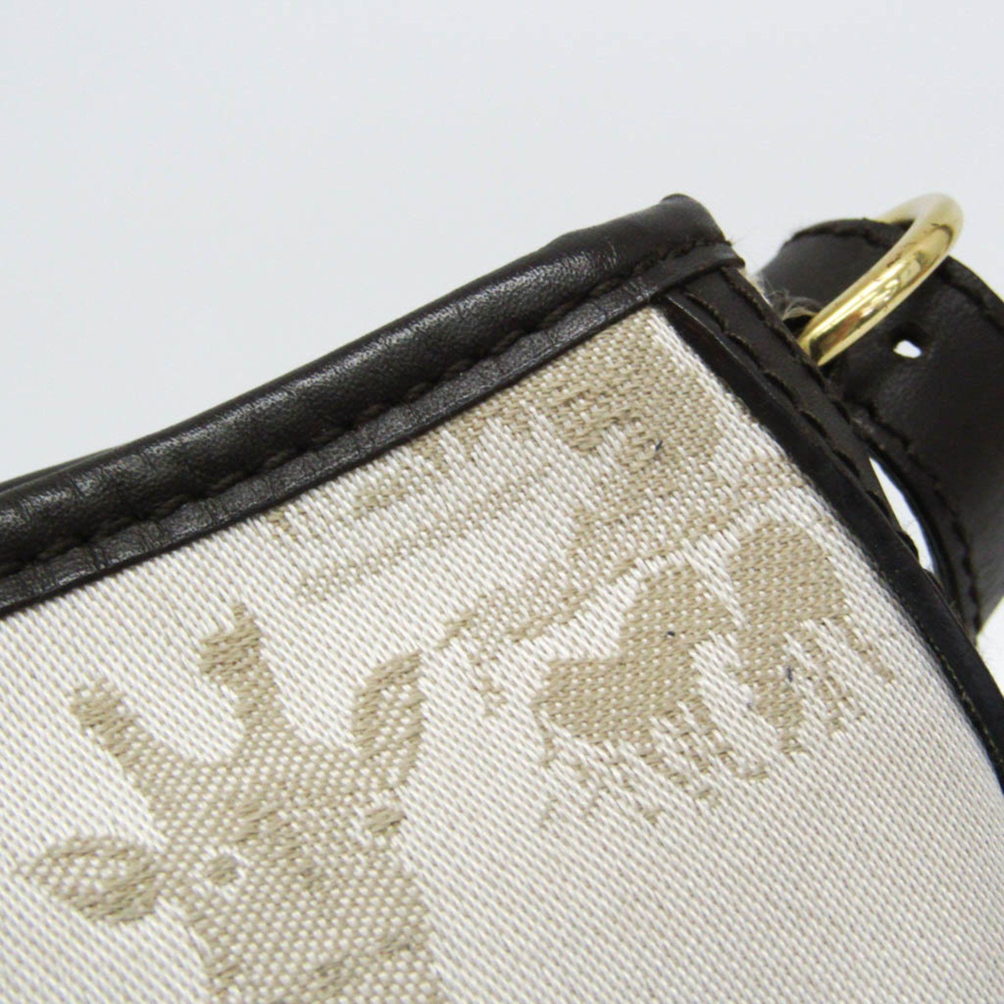 Other Hunting World Safari Embroidery Women's Leather,Canvas Shoulder Bag Brown,Light Beige Size ONE SIZE - 9 Thumbnail