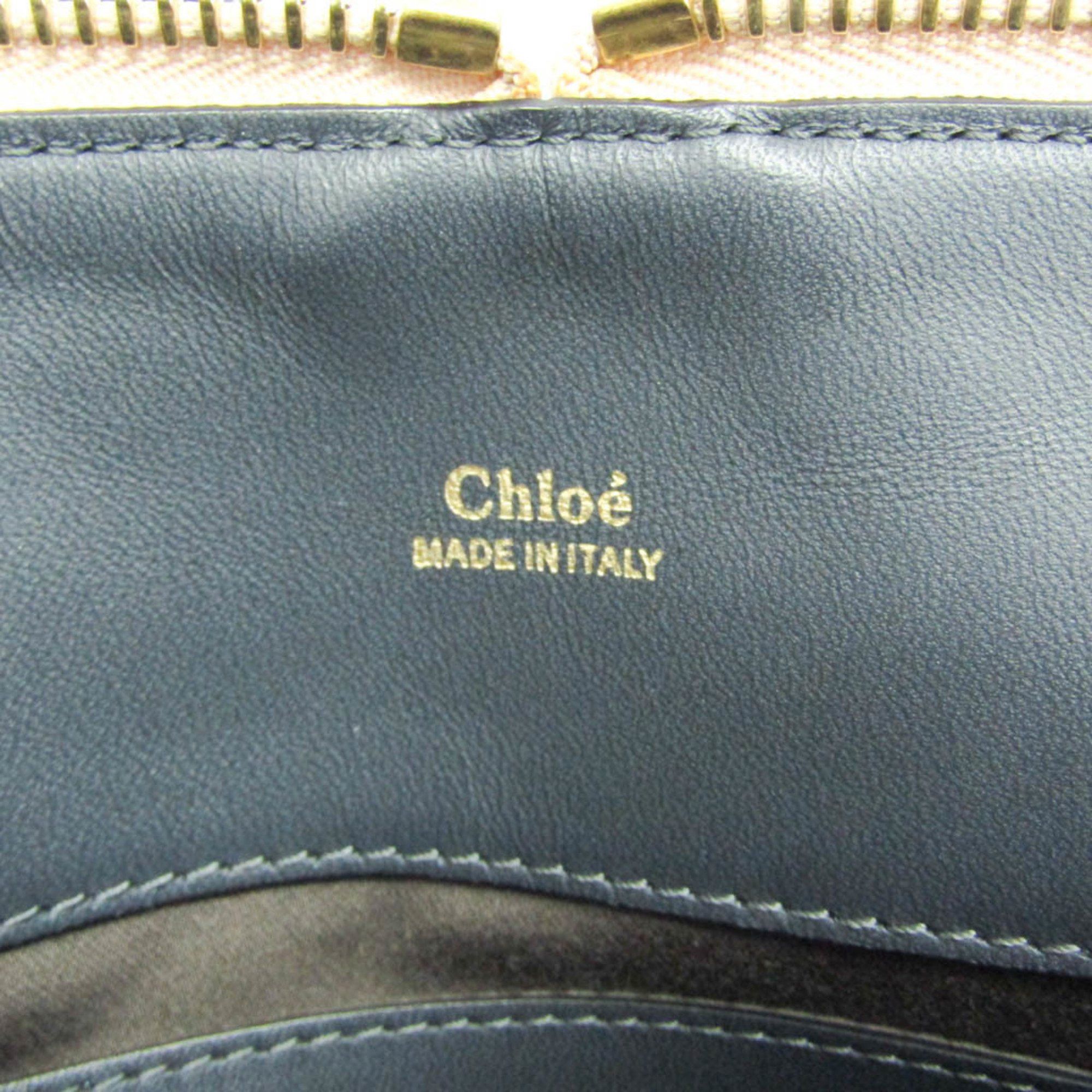 Chloe Chloé Baylee 3S0171 Women's Leather Handbag,Shoulder Bag Black,Dark Gray,Light Gray Size ONE SIZE - 18 Thumbnail