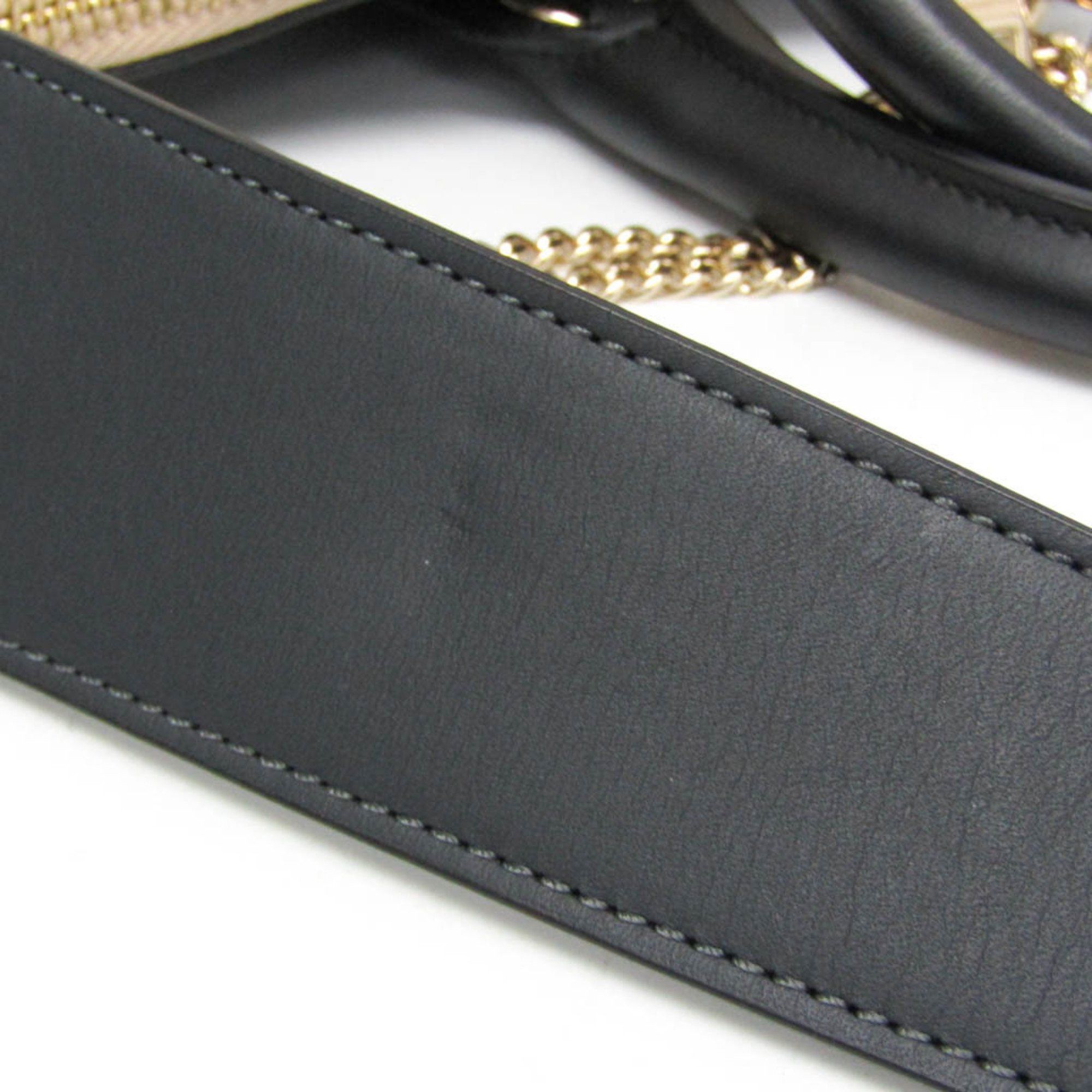 Chloe Chloé Baylee 3S0171 Women's Leather Handbag,Shoulder Bag Black,Dark Gray,Light Gray Size ONE SIZE - 14 Thumbnail