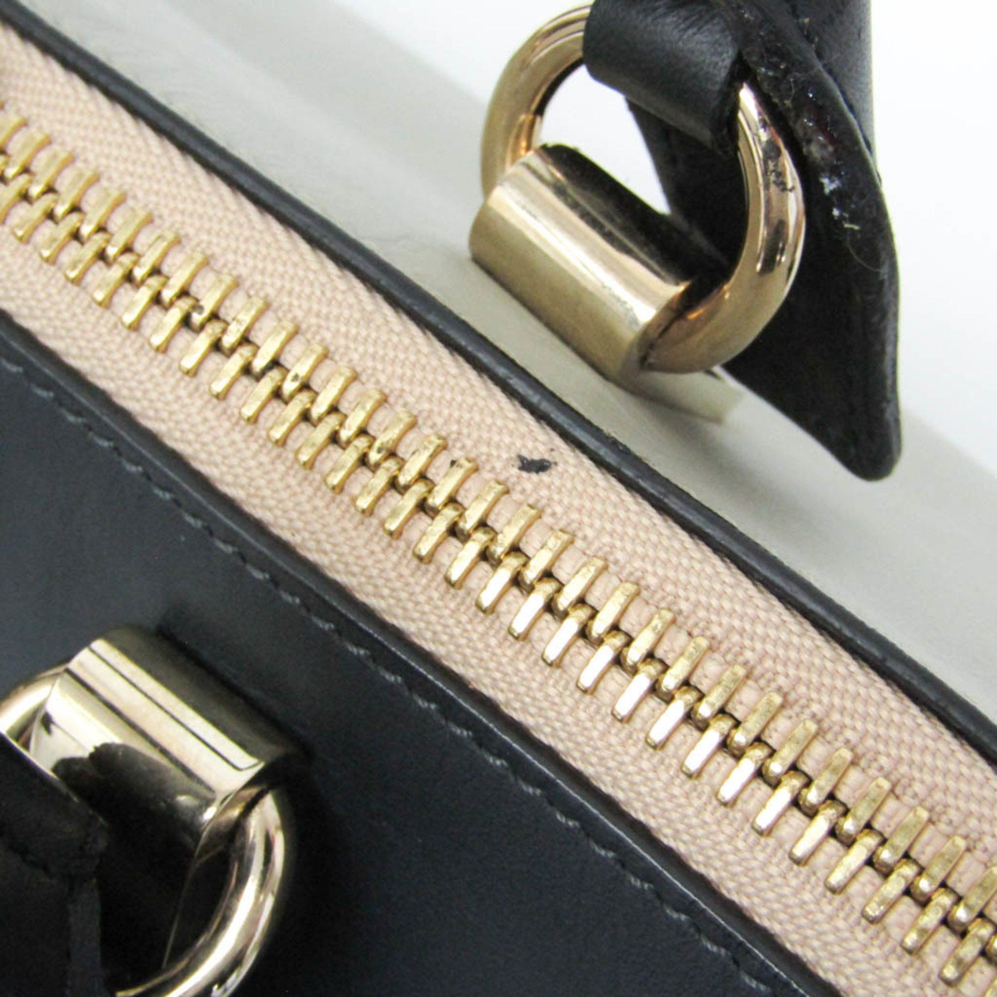 Chloe Chloé Baylee 3S0171 Women's Leather Handbag,Shoulder Bag Black,Dark Gray,Light Gray Size ONE SIZE - 12 Thumbnail