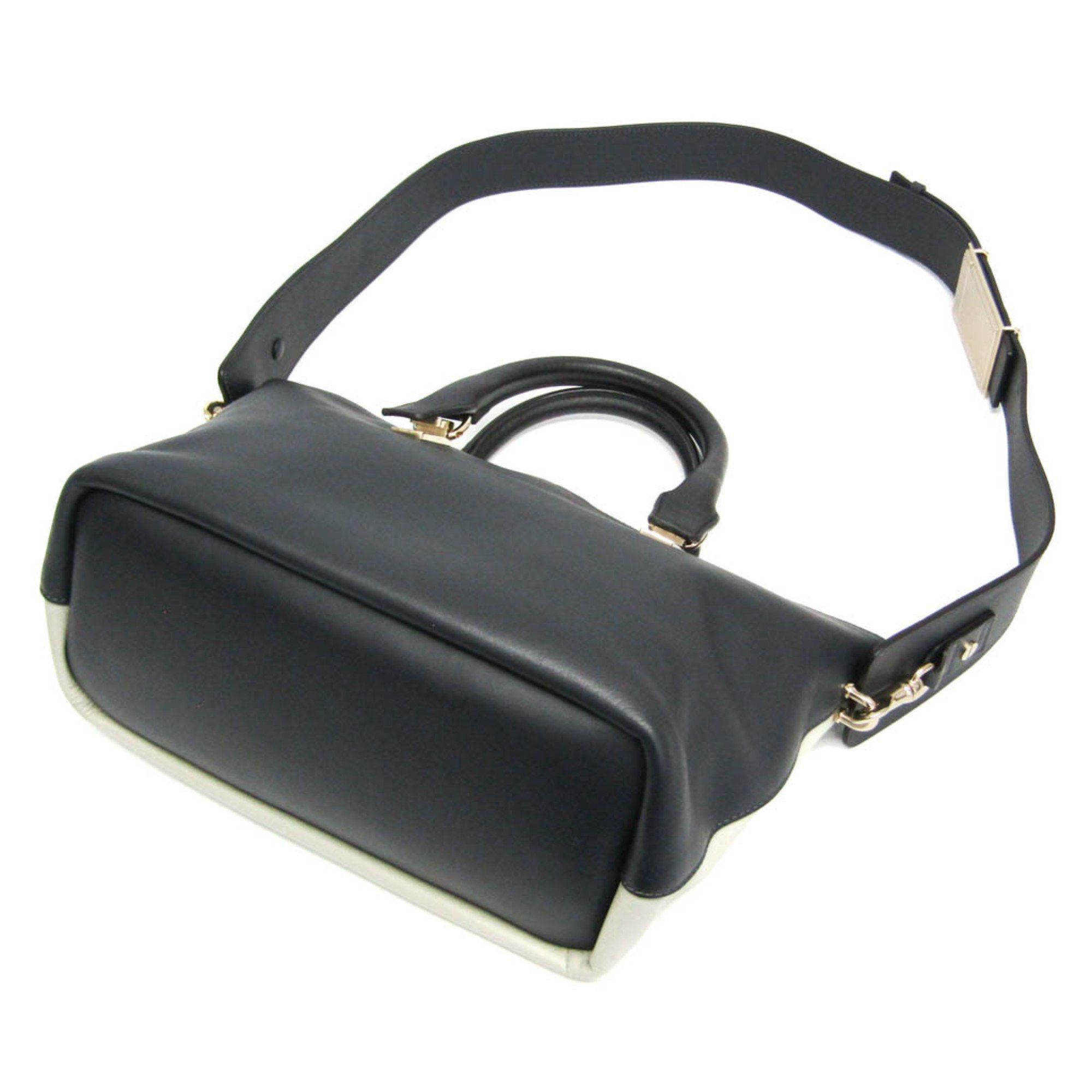 Chloe Chloé Baylee 3S0171 Women's Leather Handbag,Shoulder Bag Black,Dark Gray,Light Gray Size ONE SIZE - 2 Thumbnail