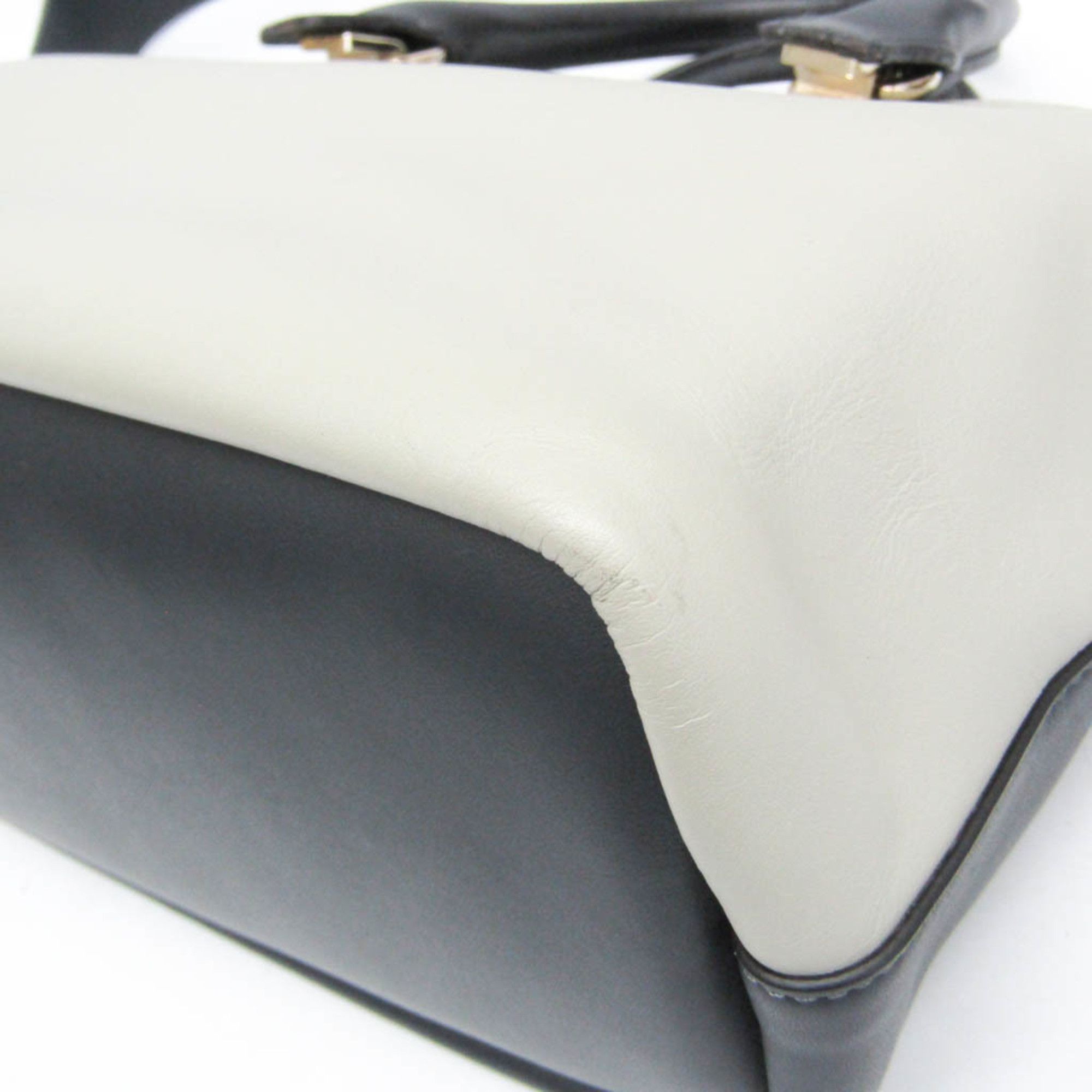 Chloe Chloé Baylee 3S0171 Women's Leather Handbag,Shoulder Bag Black,Dark Gray,Light Gray Size ONE SIZE - 4 Thumbnail