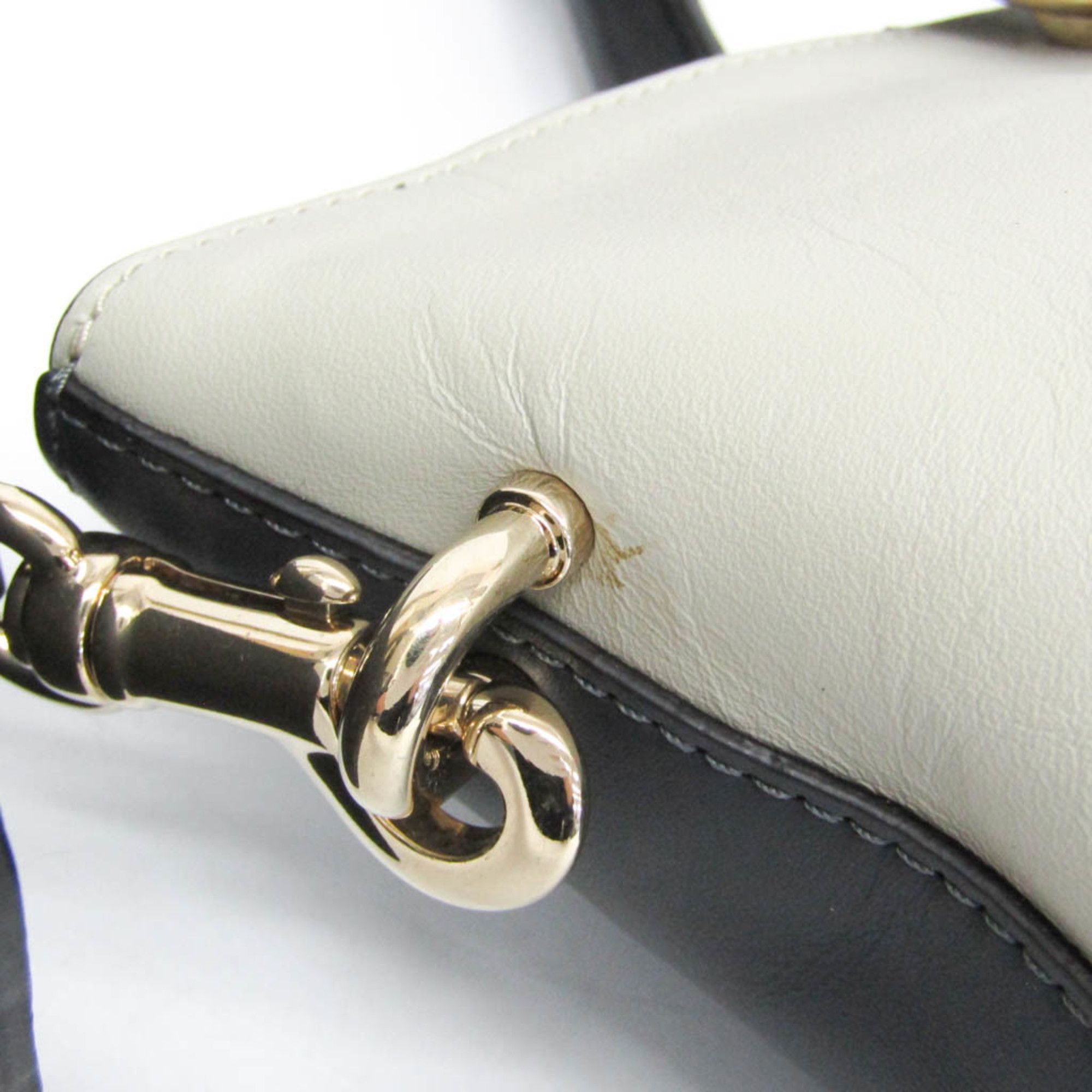 Chloe Chloé Baylee 3S0171 Women's Leather Handbag,Shoulder Bag Black,Dark Gray,Light Gray Size ONE SIZE - 7 Thumbnail