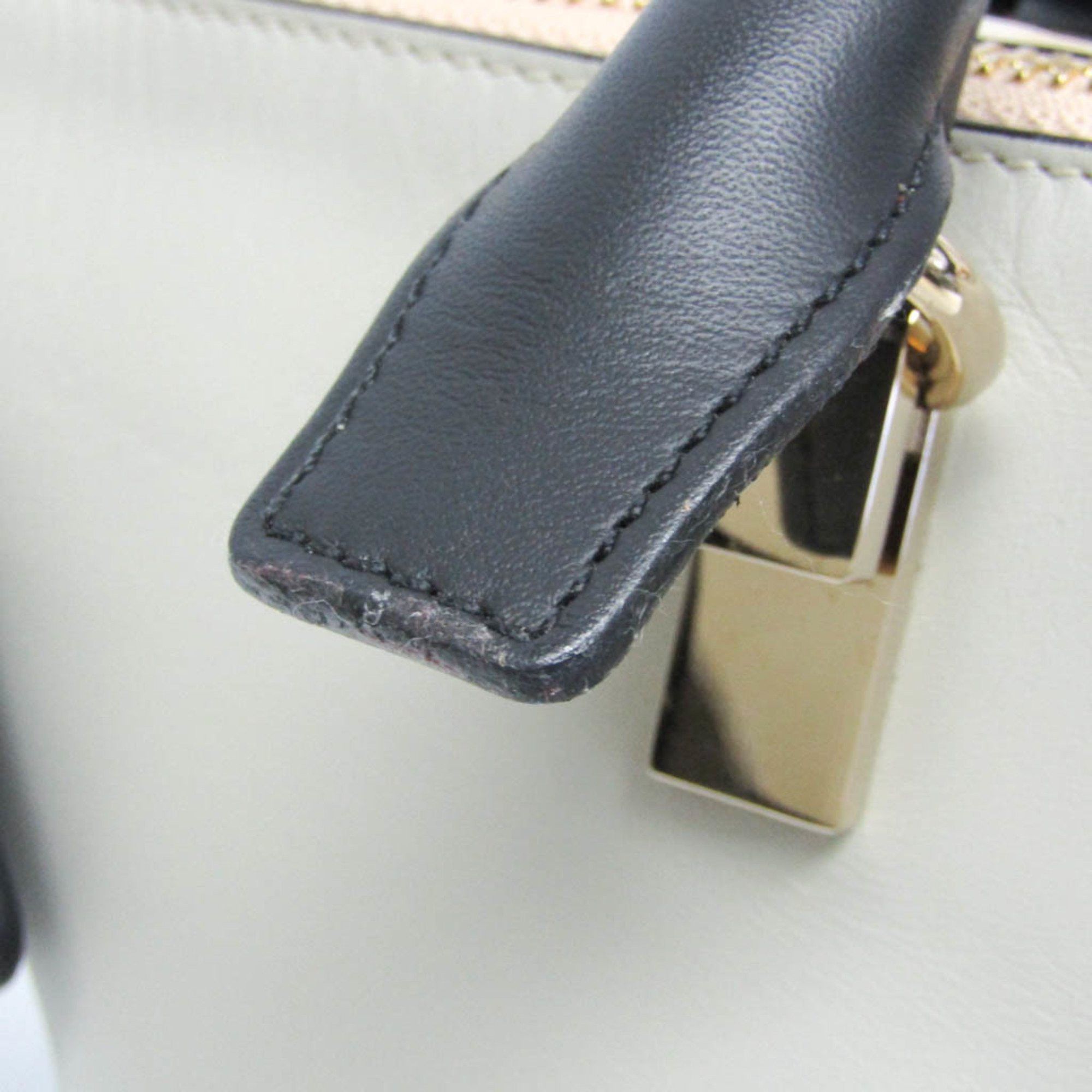 Chloe Chloé Baylee 3S0171 Women's Leather Handbag,Shoulder Bag Black,Dark Gray,Light Gray Size ONE SIZE - 9 Thumbnail