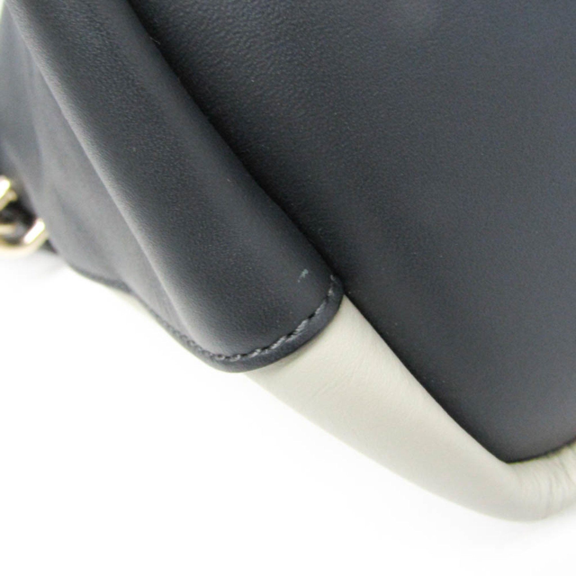 Chloe Chloé Baylee 3S0171 Women's Leather Handbag,Shoulder Bag Black,Dark Gray,Light Gray Size ONE SIZE - 6 Thumbnail