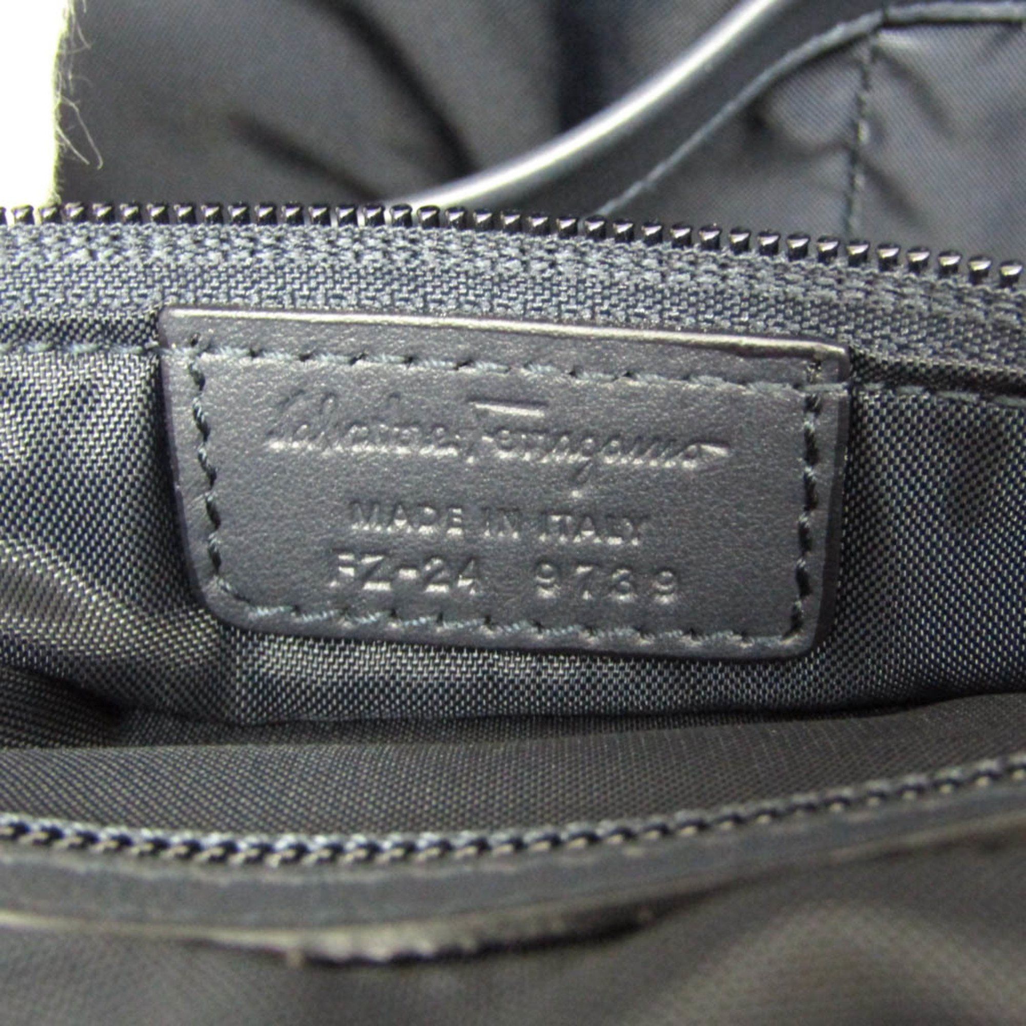 Salvatore Ferragamo Salvatore Ferragamo Quilting FZ-24 9739 Men,Women Nylon Shoulder Bag Dark Navy Size ONE SIZE - 14 Thumbnail