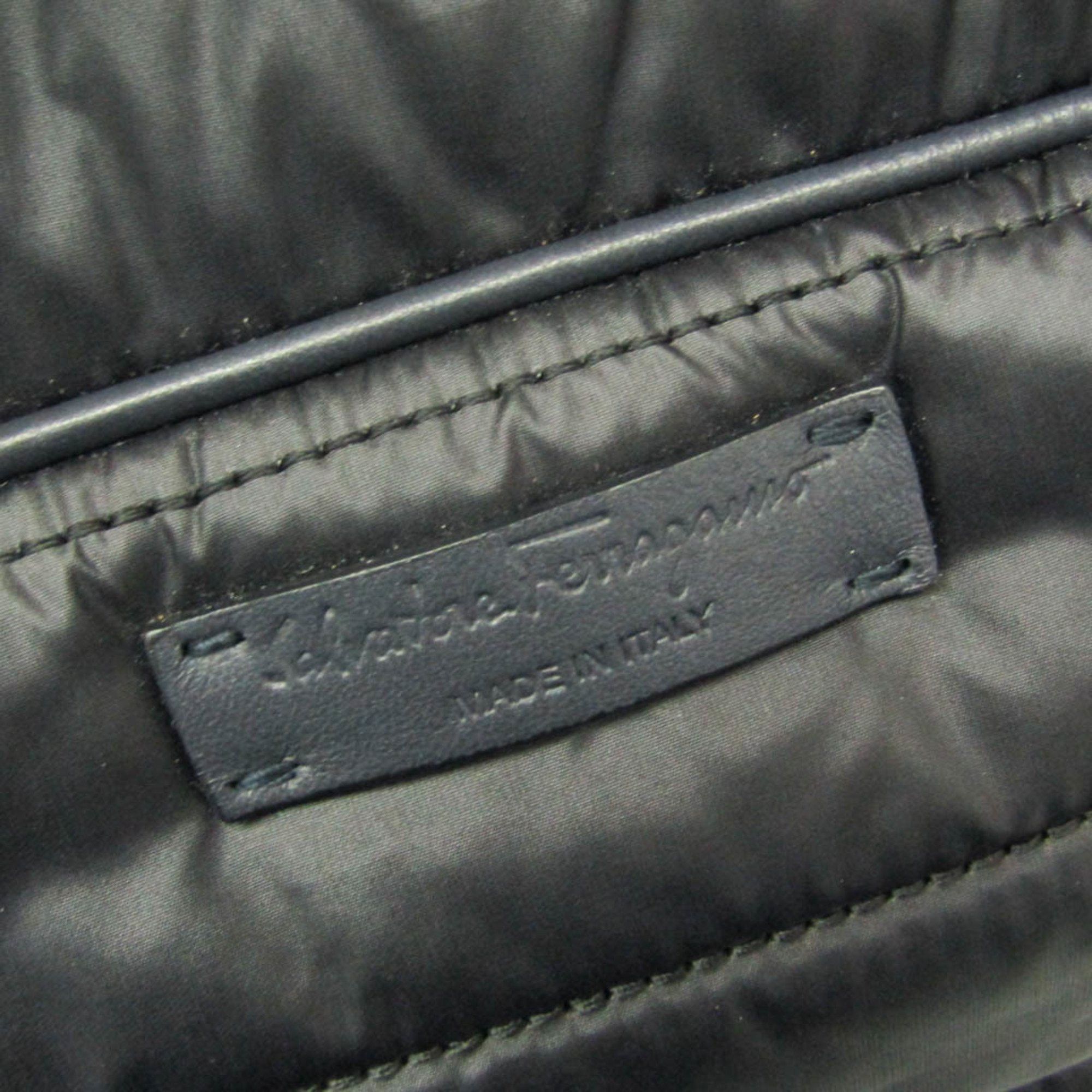 Salvatore Ferragamo Salvatore Ferragamo Quilting FZ-24 9739 Men,Women Nylon Shoulder Bag Dark Navy Size ONE SIZE - 13 Thumbnail