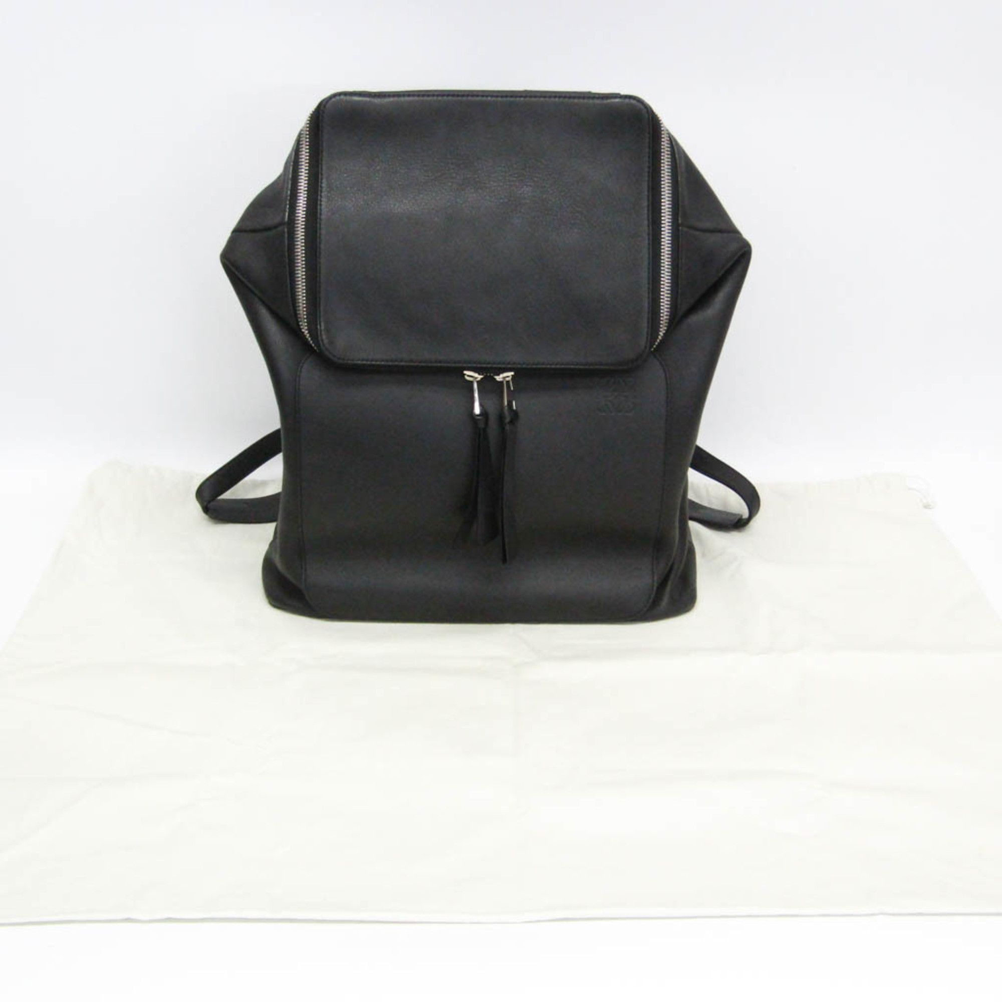Loewe Loewe GOYA Backpack Women,Men Leather Backpack Black Size ONE SIZE - 2 Thumbnail