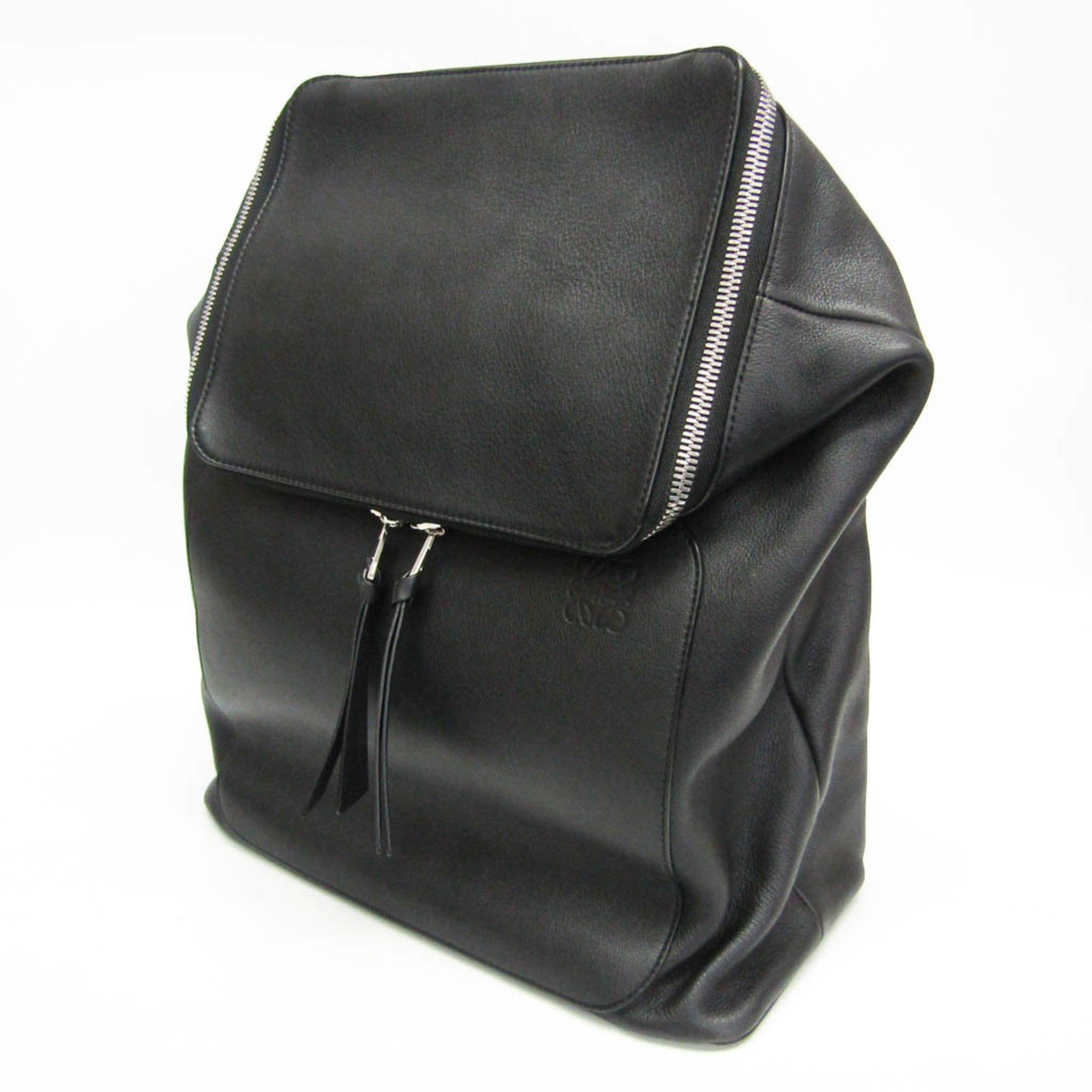 Loewe Loewe GOYA Backpack Women,Men Leather Backpack Black Size ONE SIZE - 9 Thumbnail