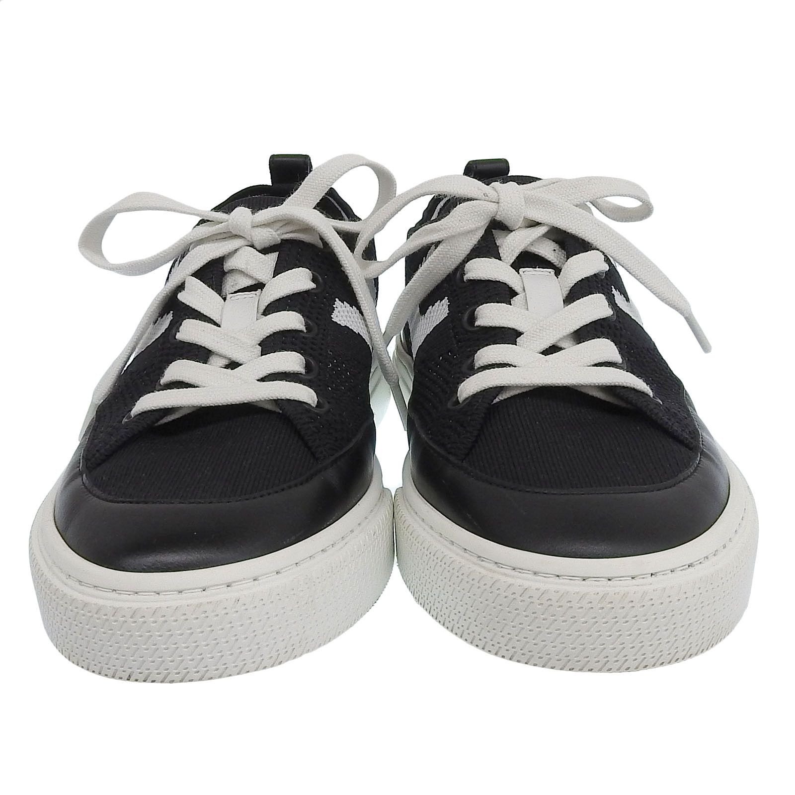 Hermes Hermes Hermes Leather Knit Sneakers Leather Shoes DUTY FREE for USA Size ONE SIZE - 4 Thumbnail