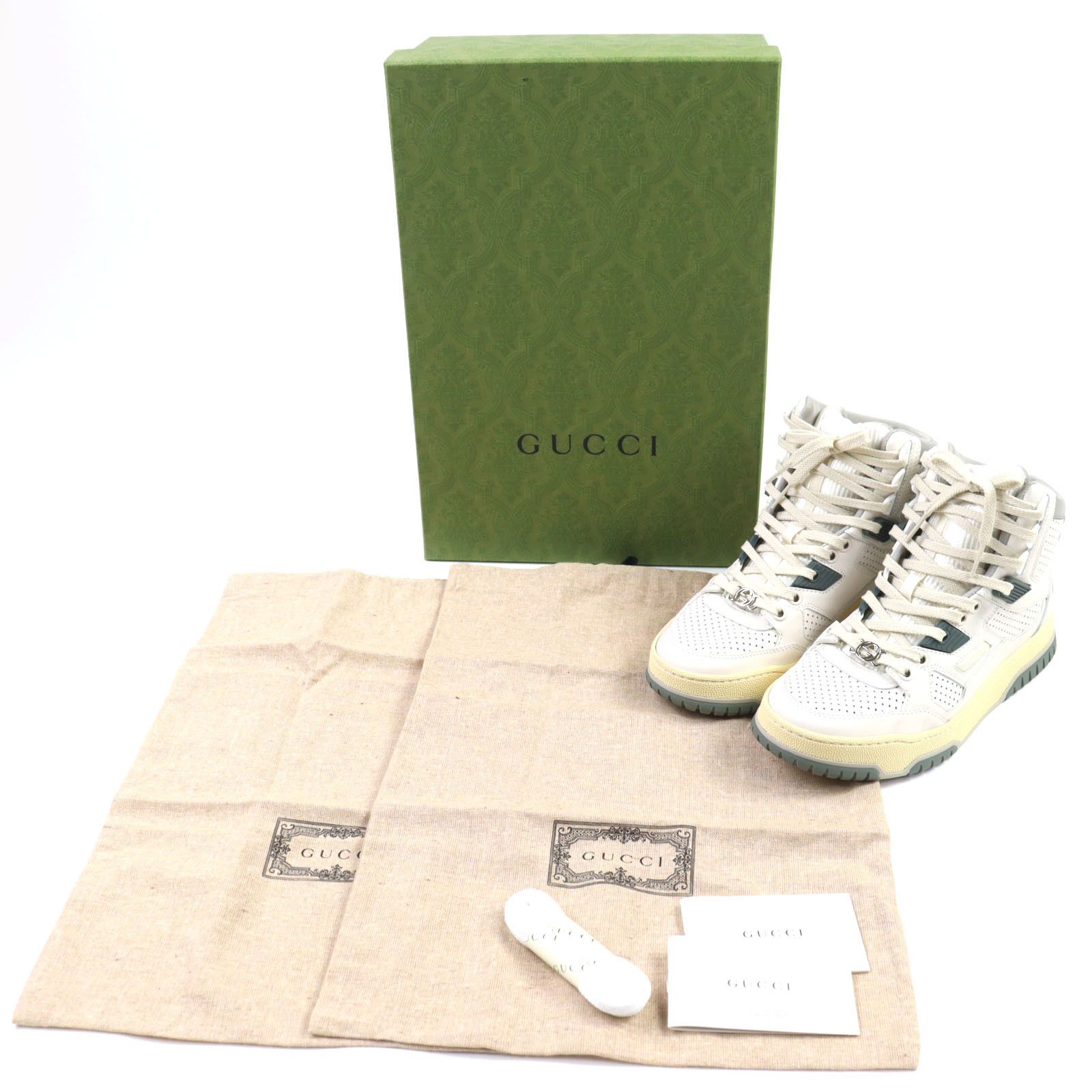 Gucci Gucci Gucci Interlocking G Leather High-top Sneakers Leather Shoes DUTY FREE for USA Size ONE SIZE - 2 Thumbnail