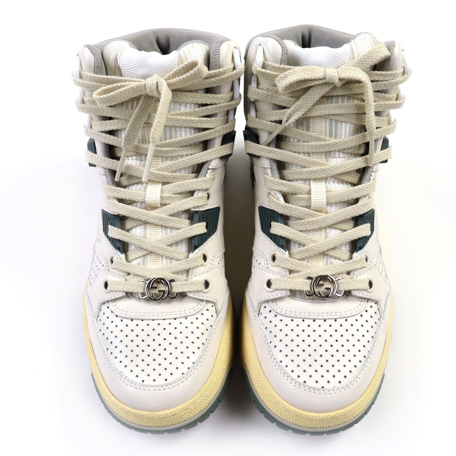 Gucci Gucci Gucci Interlocking G Leather High-top Sneakers Leather Shoes DUTY FREE for USA Size ONE SIZE - 7 Thumbnail