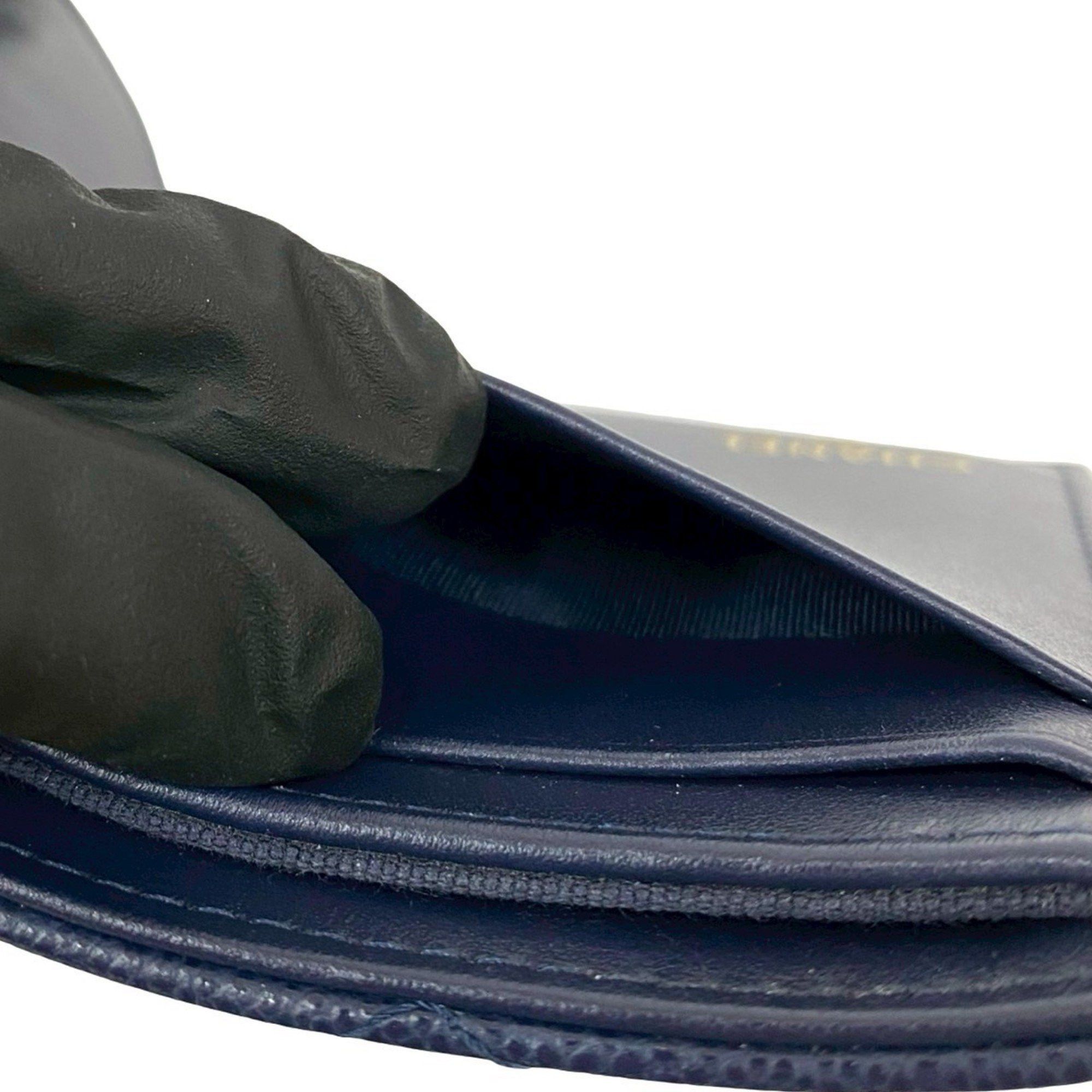 Chanel CHANEL Matelasse Coco Caviar Leather Tri-fold Wallet, Navy, 34422 Size ONE SIZE - 9 Thumbnail