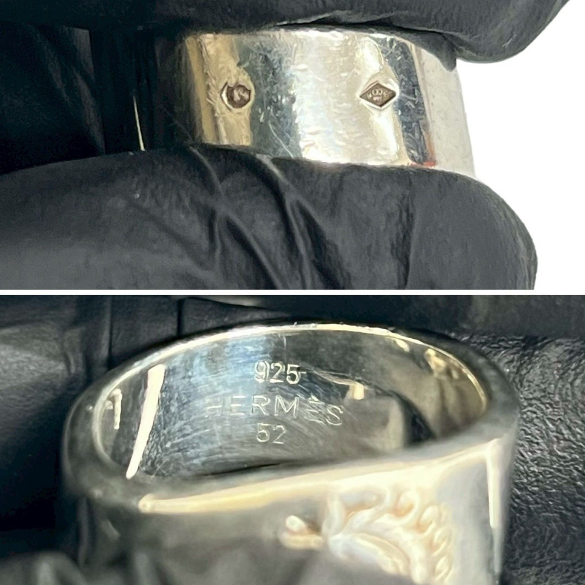 Hermes HERMES Gallop Ring, 925 Sterling Silver, Size 10, Men's and Women's Jewelry, 406-6 Size ONE SIZE - 2 Thumbnail
