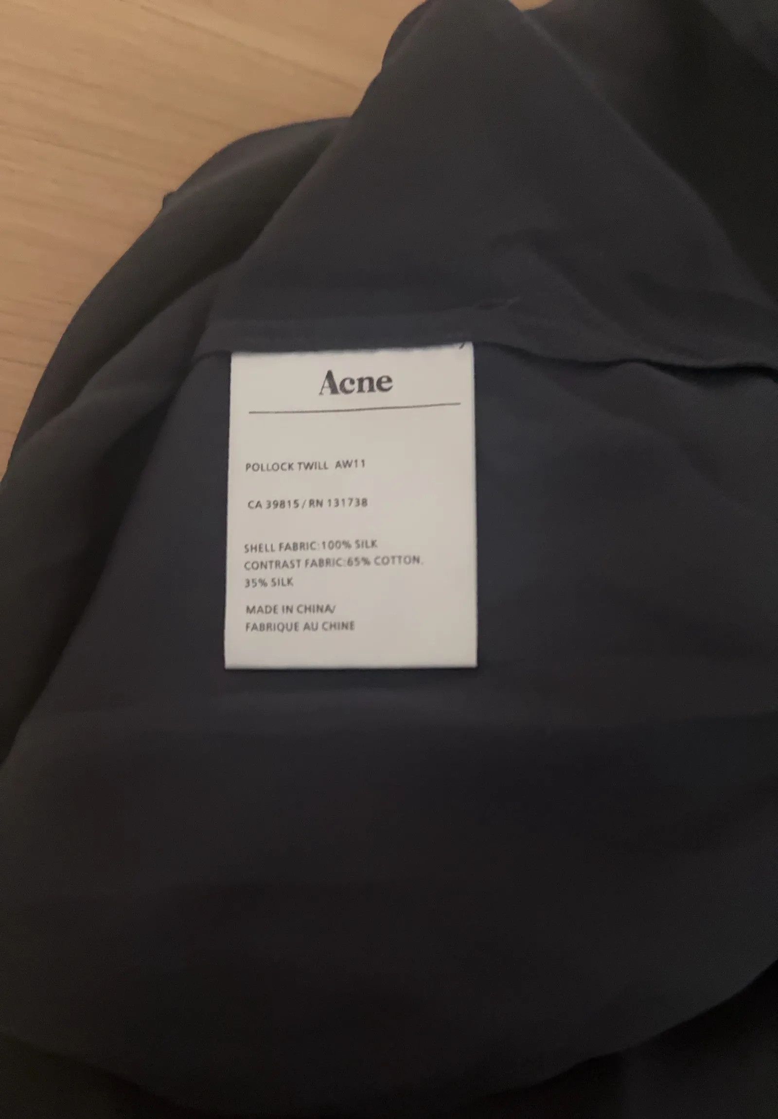 Acne Studios Acne Studios Pollock Twill AW/11 Shirt Size XS / US 0-2 / IT 36-38 - 3 Thumbnail
