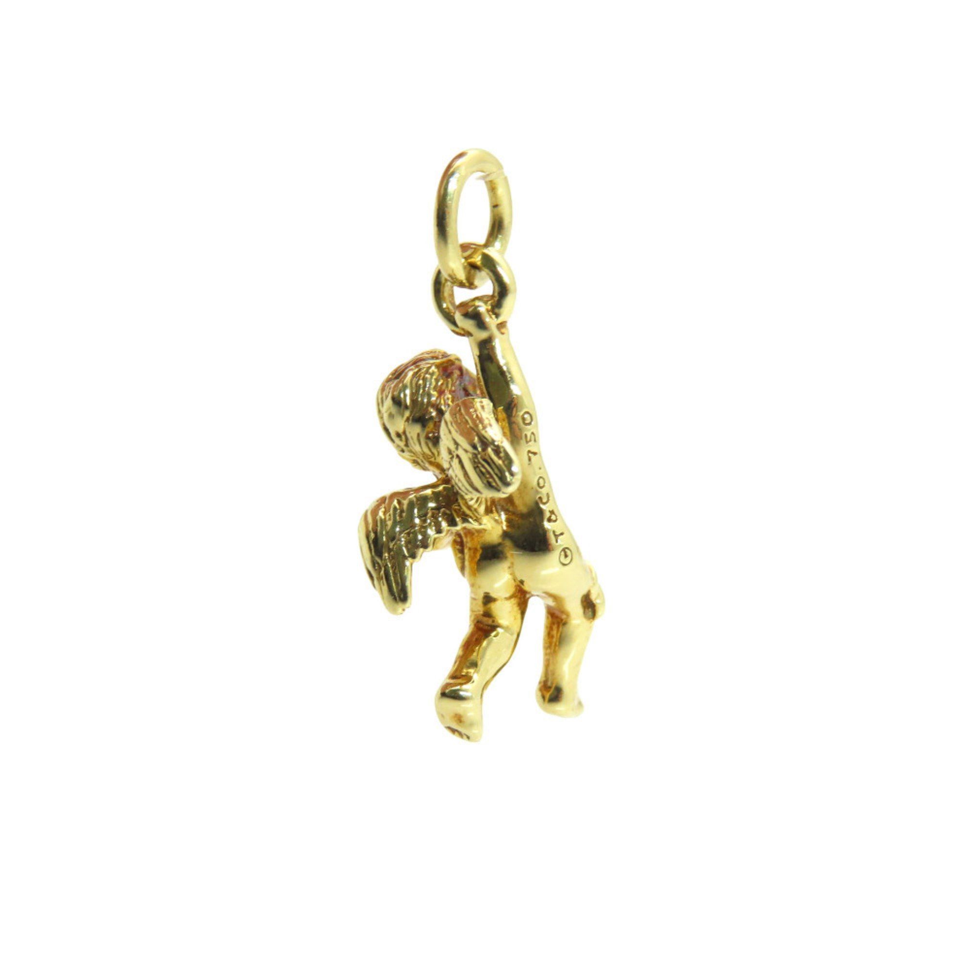 Tiffany & Co. Like new Tiffany Cherub Angel Motif 18KYG Pendant Top in 750 Yellow Gold. Jewelry Charm 0080. TIFFANY & Co. Size ONE SIZE - 6 Thumbnail