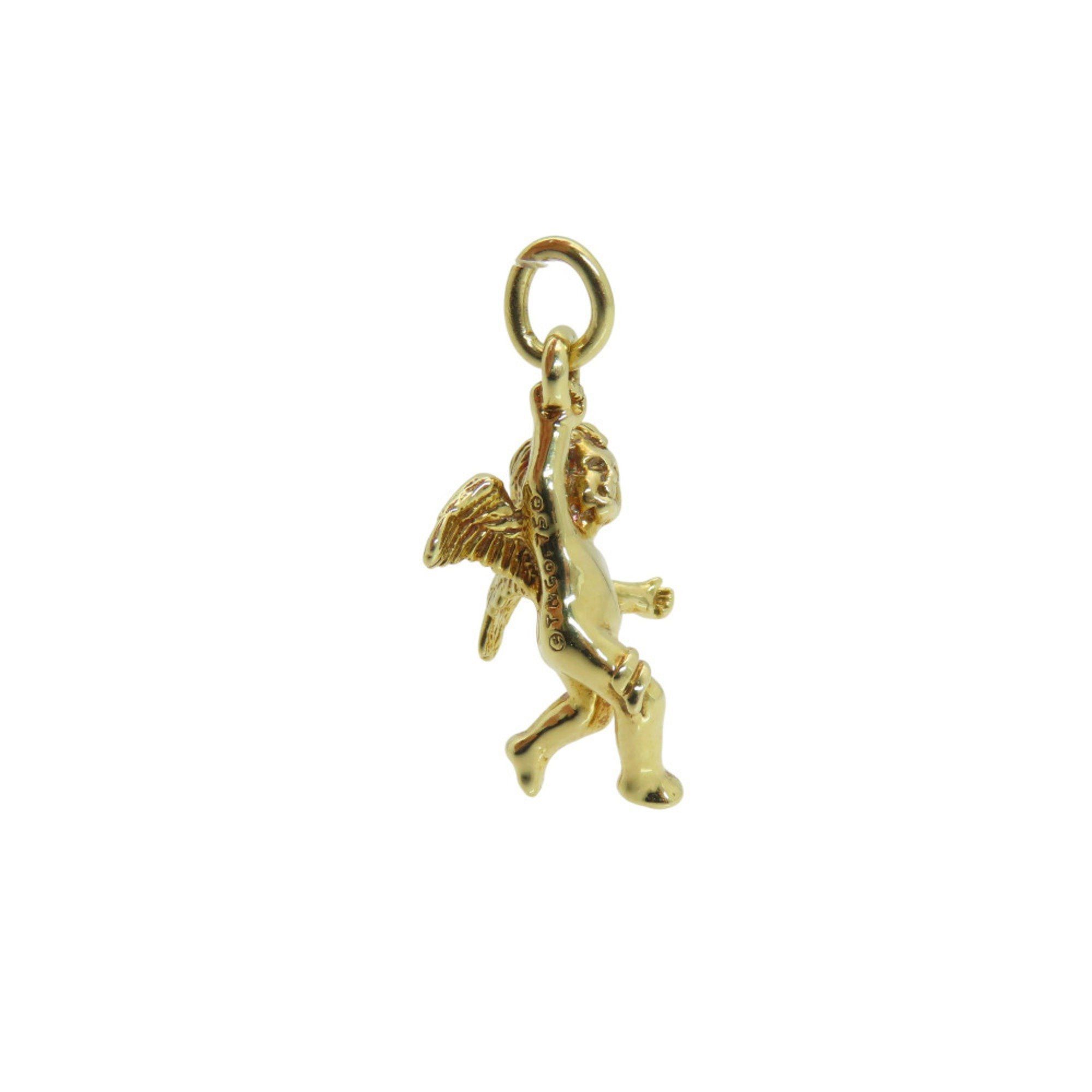 Tiffany & Co. Like new Tiffany Cherub Angel Motif 18KYG Pendant Top in 750 Yellow Gold. Jewelry Charm 0080. TIFFANY & Co. Size ONE SIZE - 4 Thumbnail
