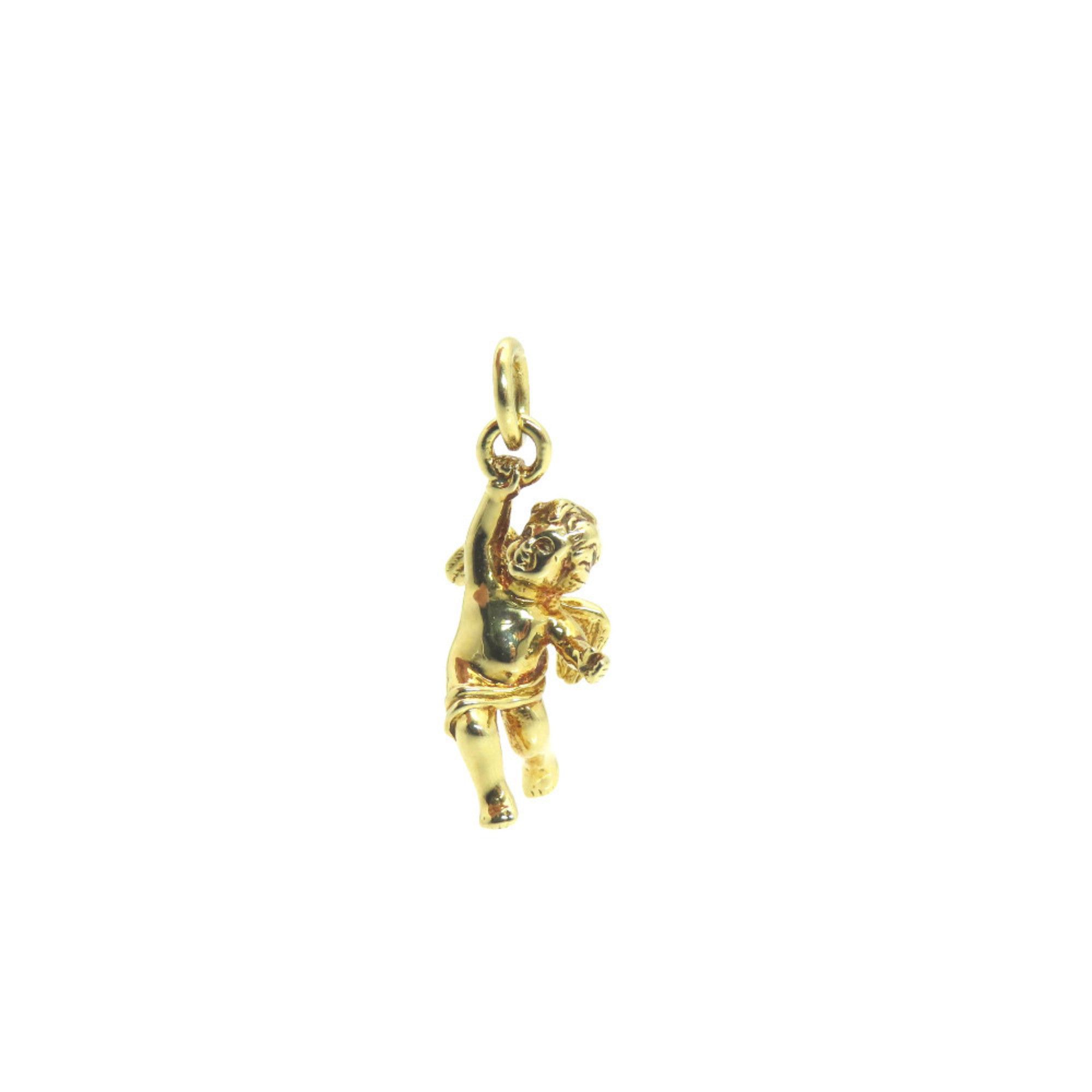 Tiffany & Co. Like new Tiffany Cherub Angel Motif 18KYG Pendant Top in 750 Yellow Gold. Jewelry Charm 0080. TIFFANY & Co. Size ONE SIZE - 2 Thumbnail