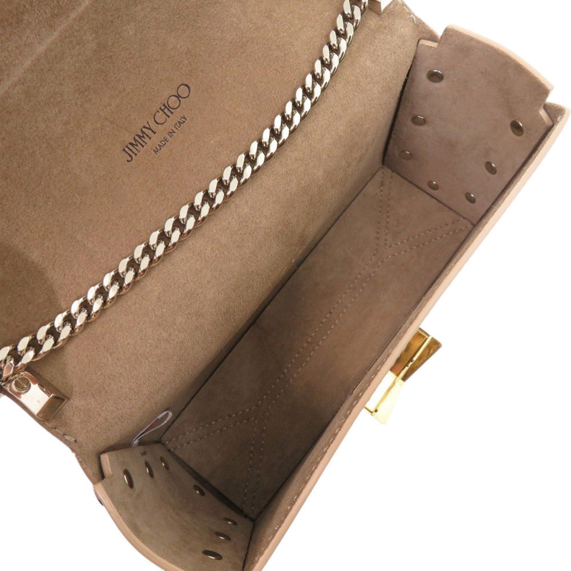 Jimmy Choo Jimmy Choo Locket Petite Chain Shoulder Bag with Star Studs, Metallic Spazzolato Leather, and Silver 1446 Size ONE SIZE - 7 Thumbnail
