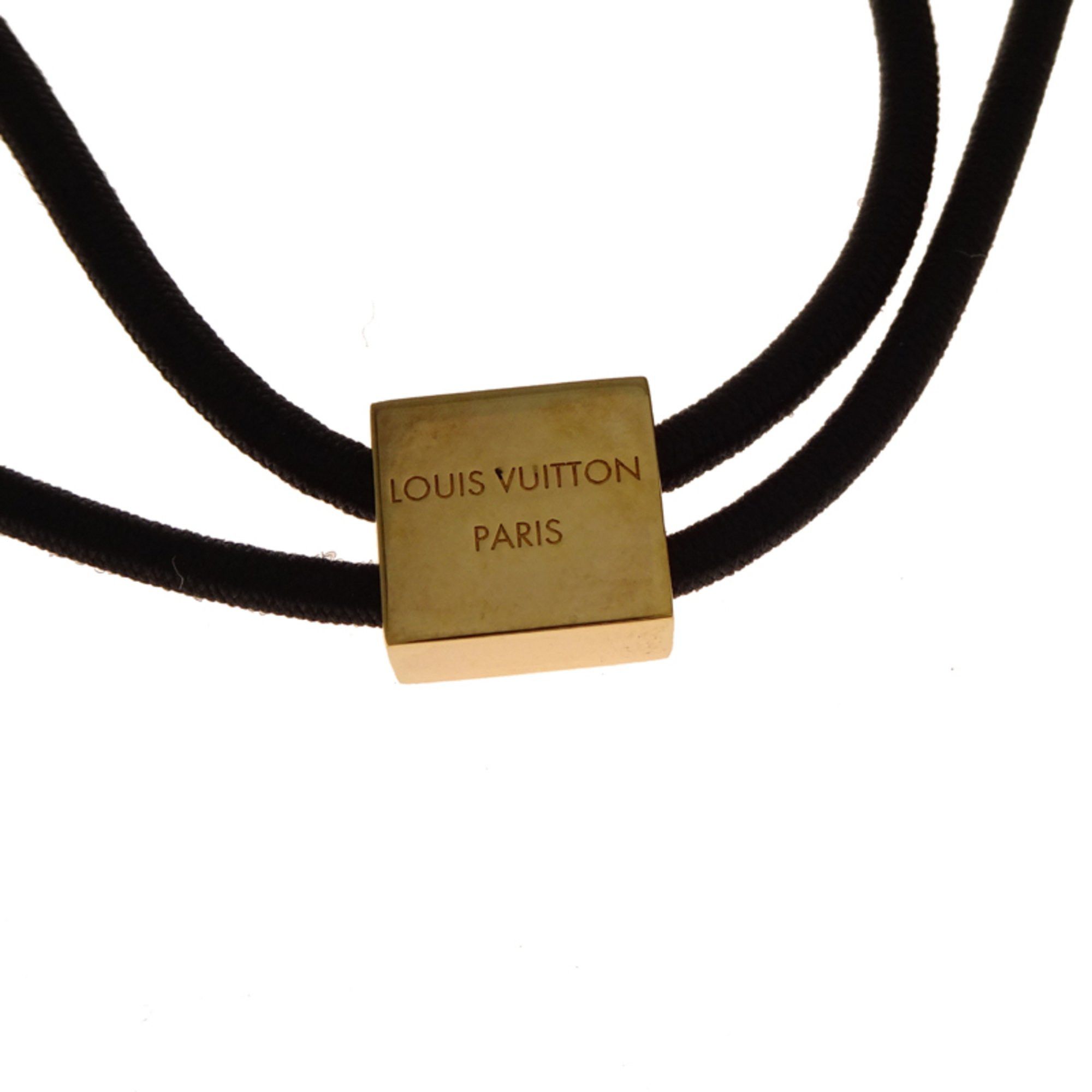 Louis Vuitton Louis Vuitton Nanogram Planet Scrunchie, Women's, M80266, Metal, Black Size ONE SIZE - 4 Thumbnail