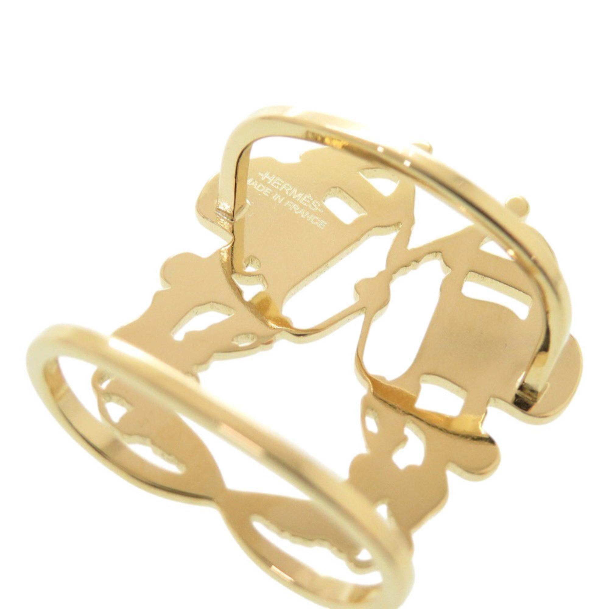 Hermes Unused Hermès Bride de Gala Metal Gold Scarf Ring 0577 HERMES Size ONE SIZE - 4 Thumbnail