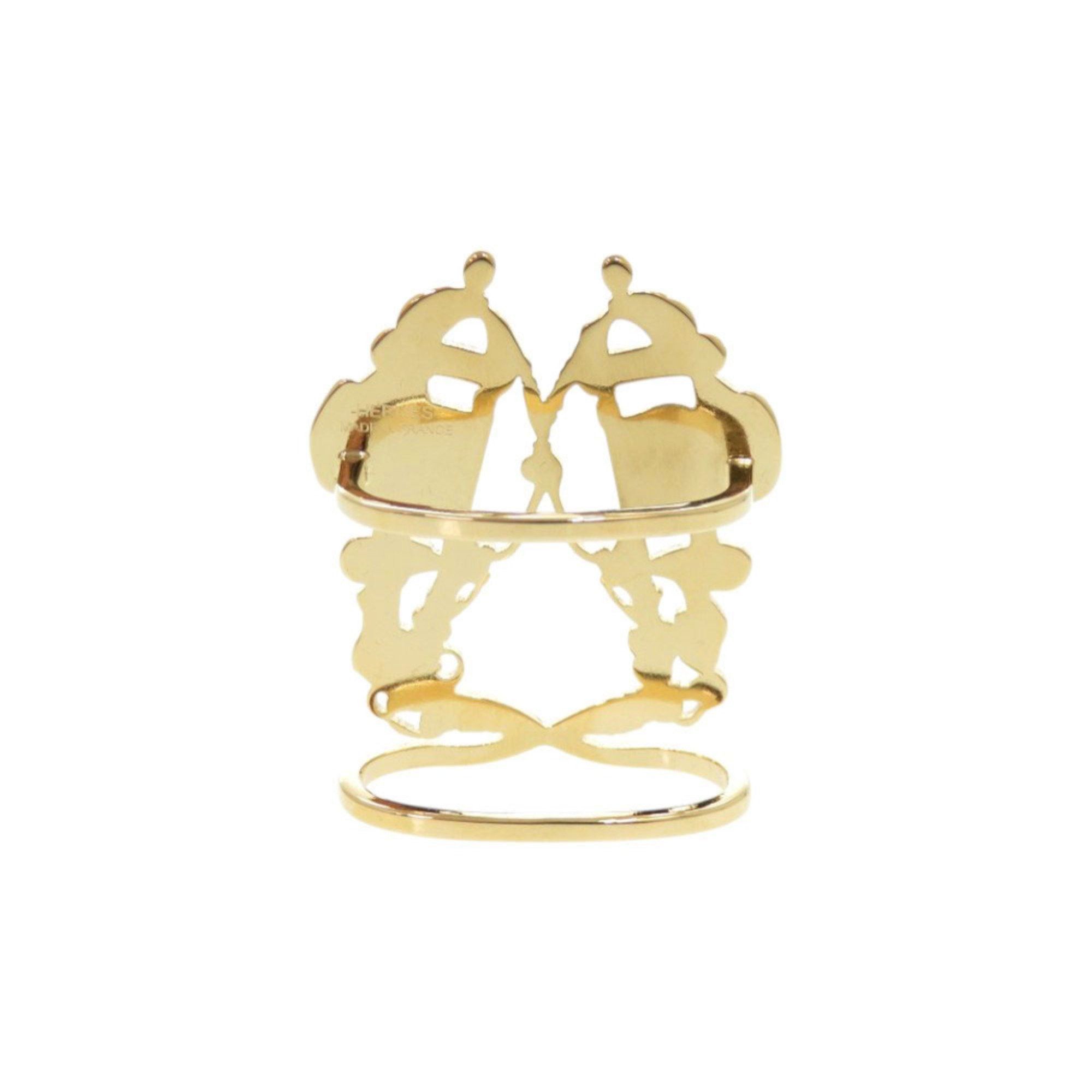 Hermes Unused Hermès Bride de Gala Metal Gold Scarf Ring 0577 HERMES Size ONE SIZE - 3 Thumbnail