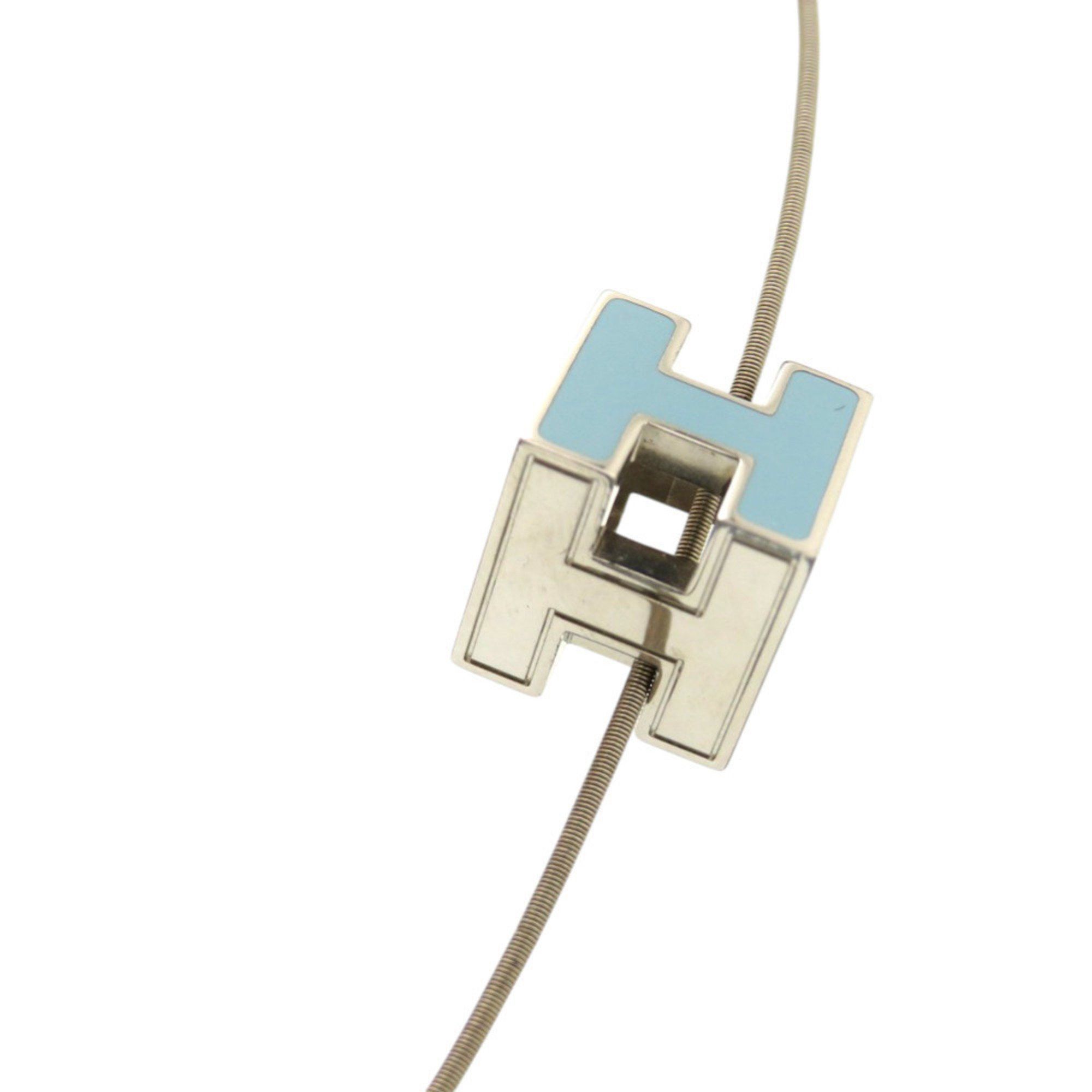Hermes Hermès Carge d'Ache H Cube Metal Light Blue Necklace 1327 HERMES Size ONE SIZE - 3 Thumbnail